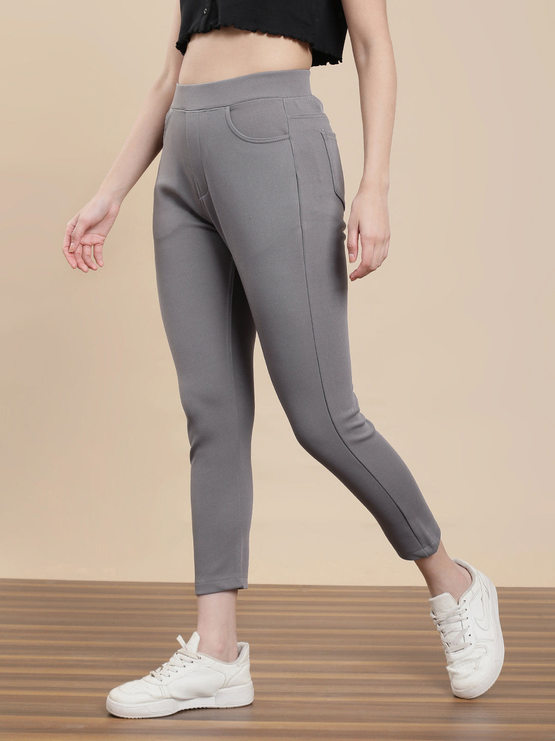 Women Grey Casual Jegging
