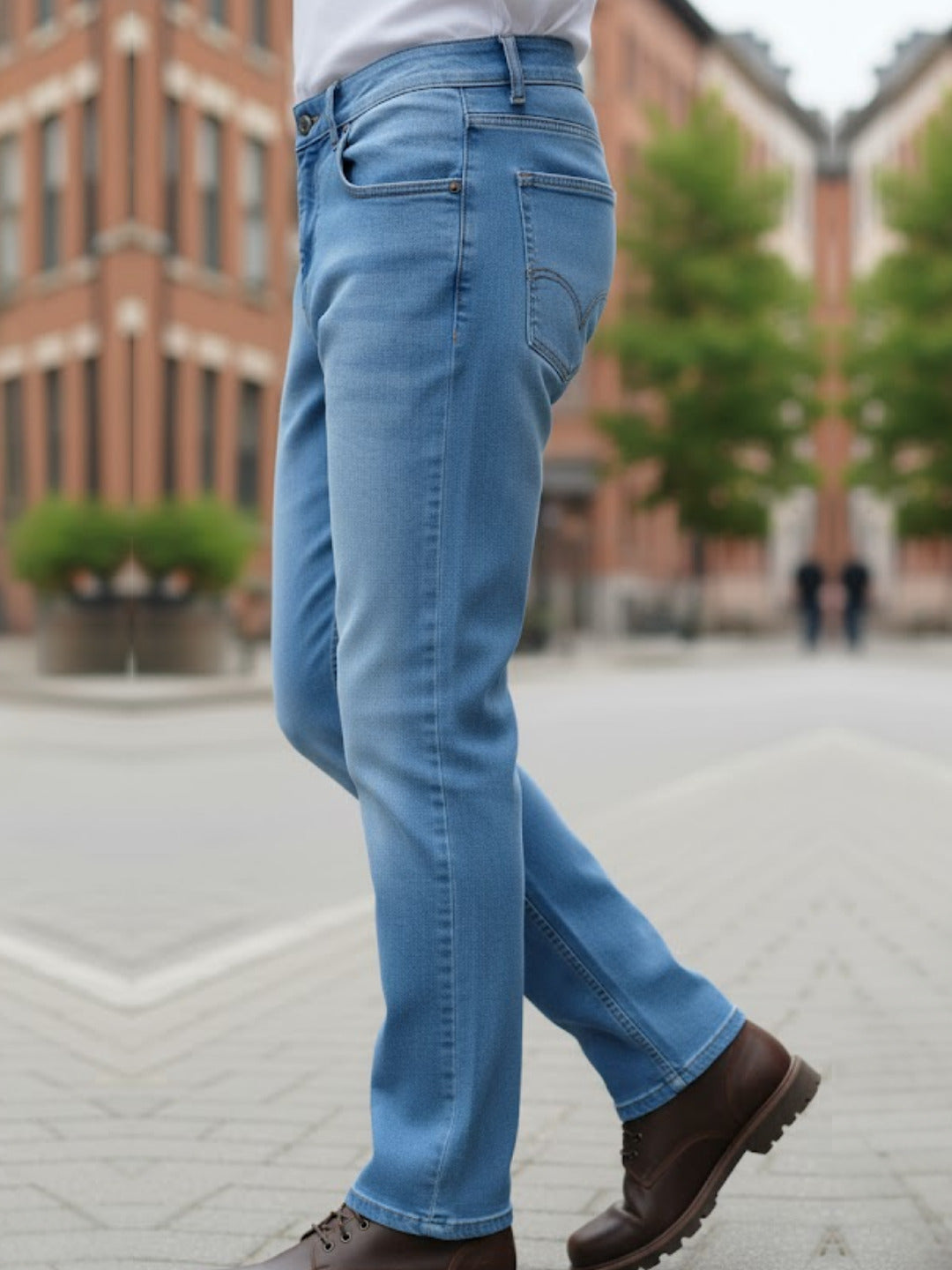 Men Blue Straight Fit Jeans