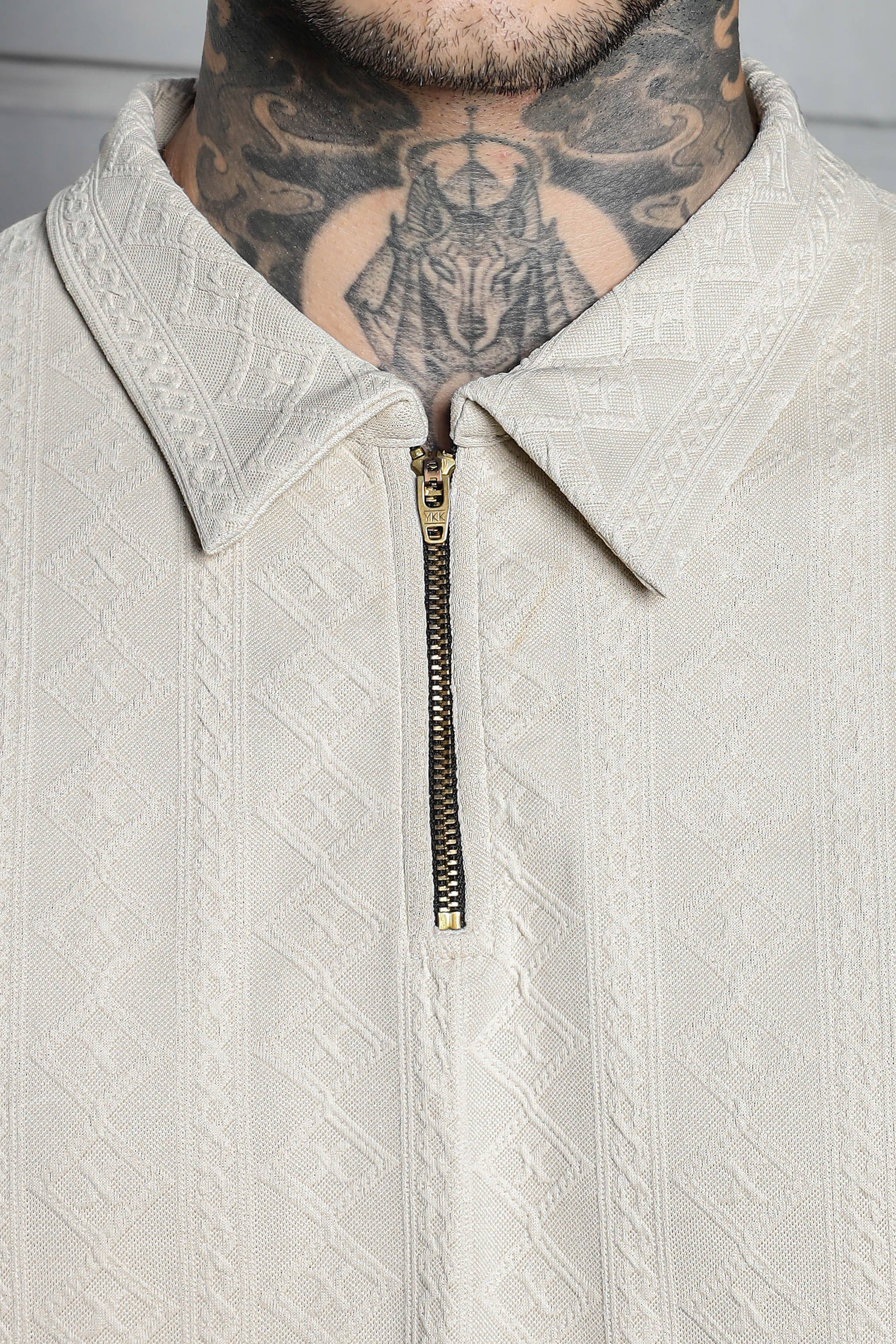 Unisex White Oversized Polo T-shirt