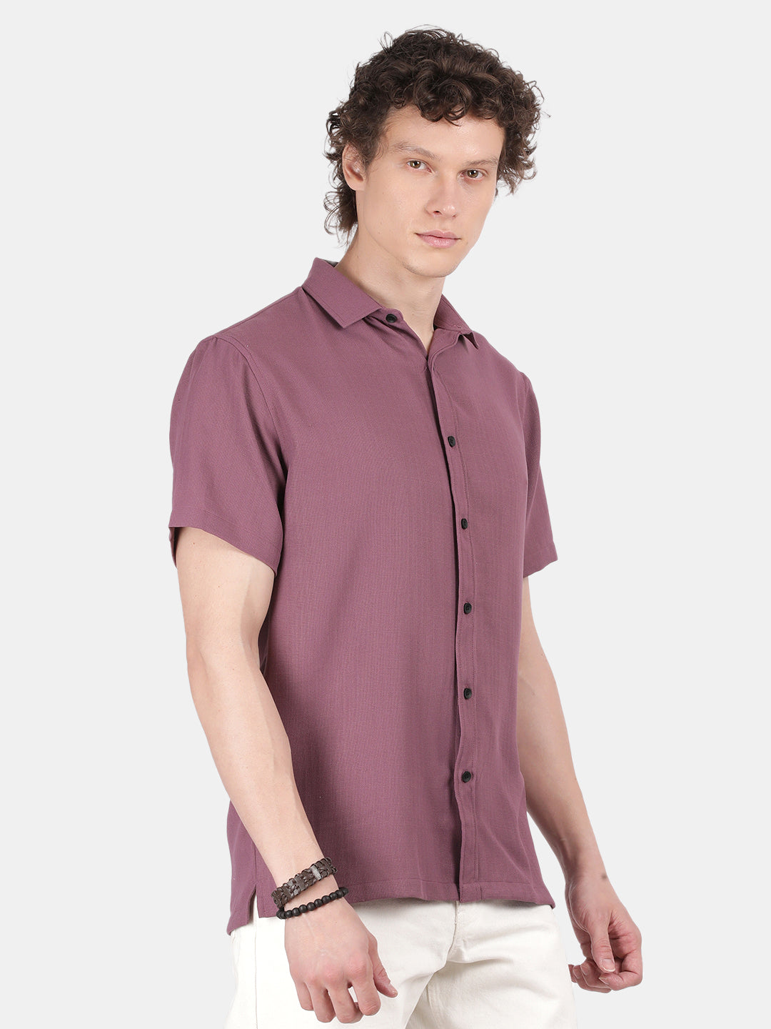 Men Purple Slim Fit Shirt