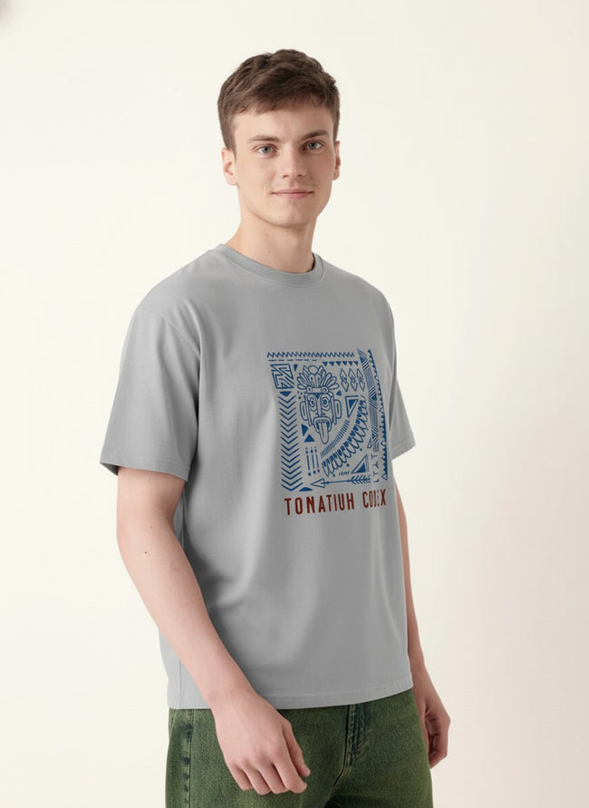 Men Oversized Cotton Tribal T-Shirt