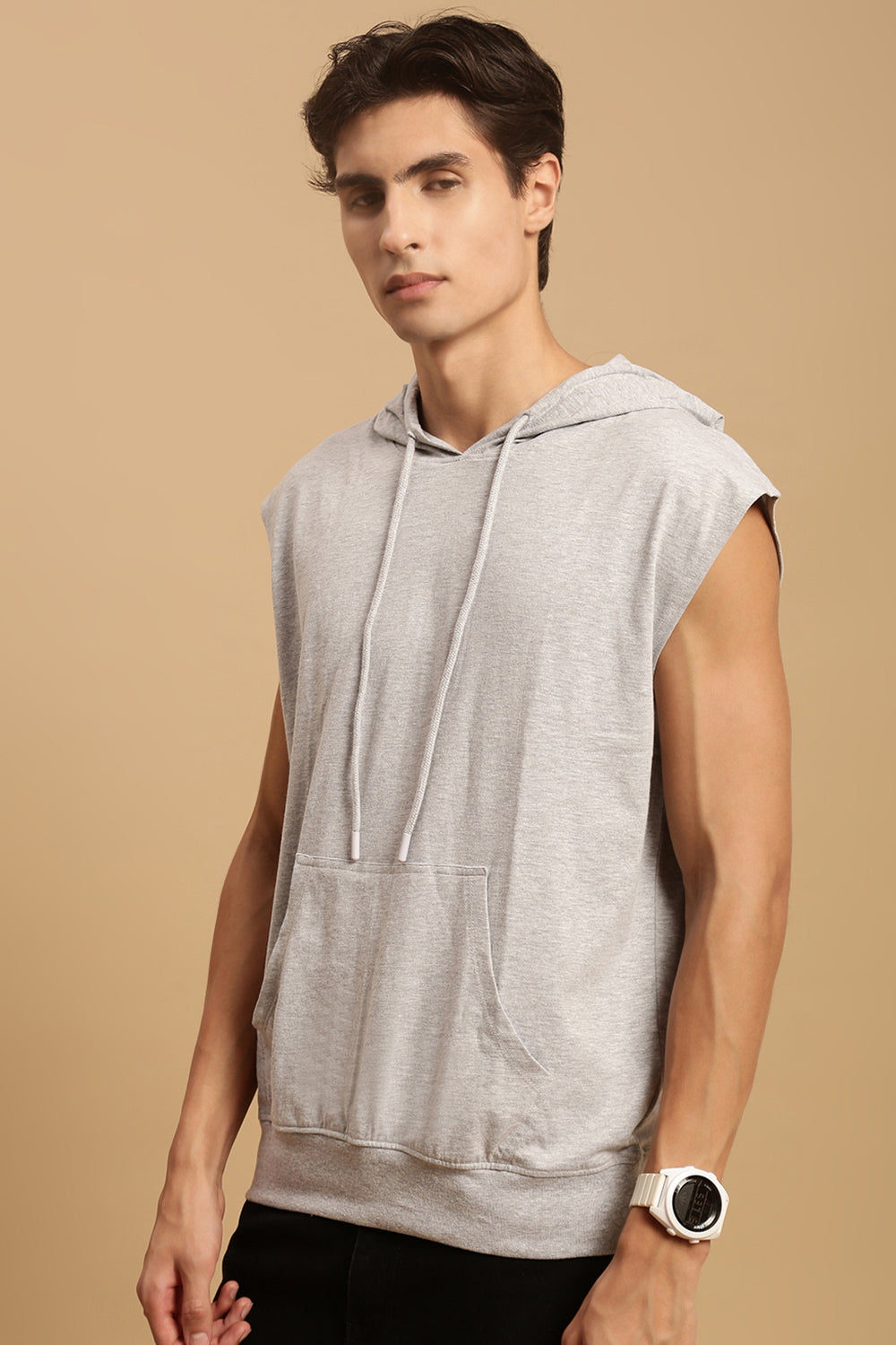 Men Sleeveless Hoodie T-Shirt