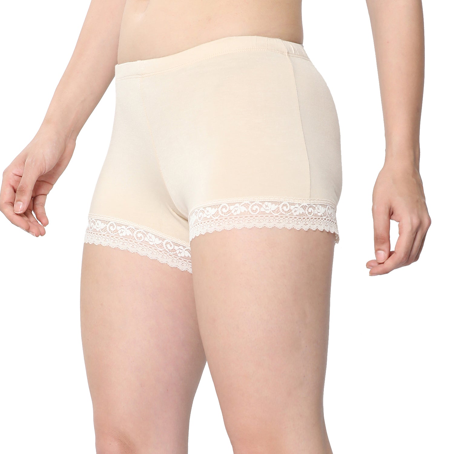 Women Beige Ultralight Hot Shorts