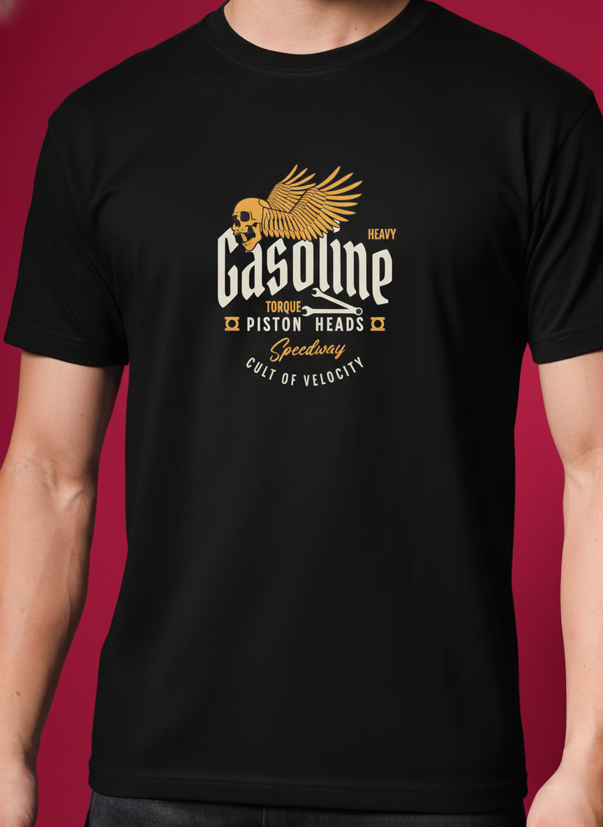 Men Round Neck Cotton T-Shirt