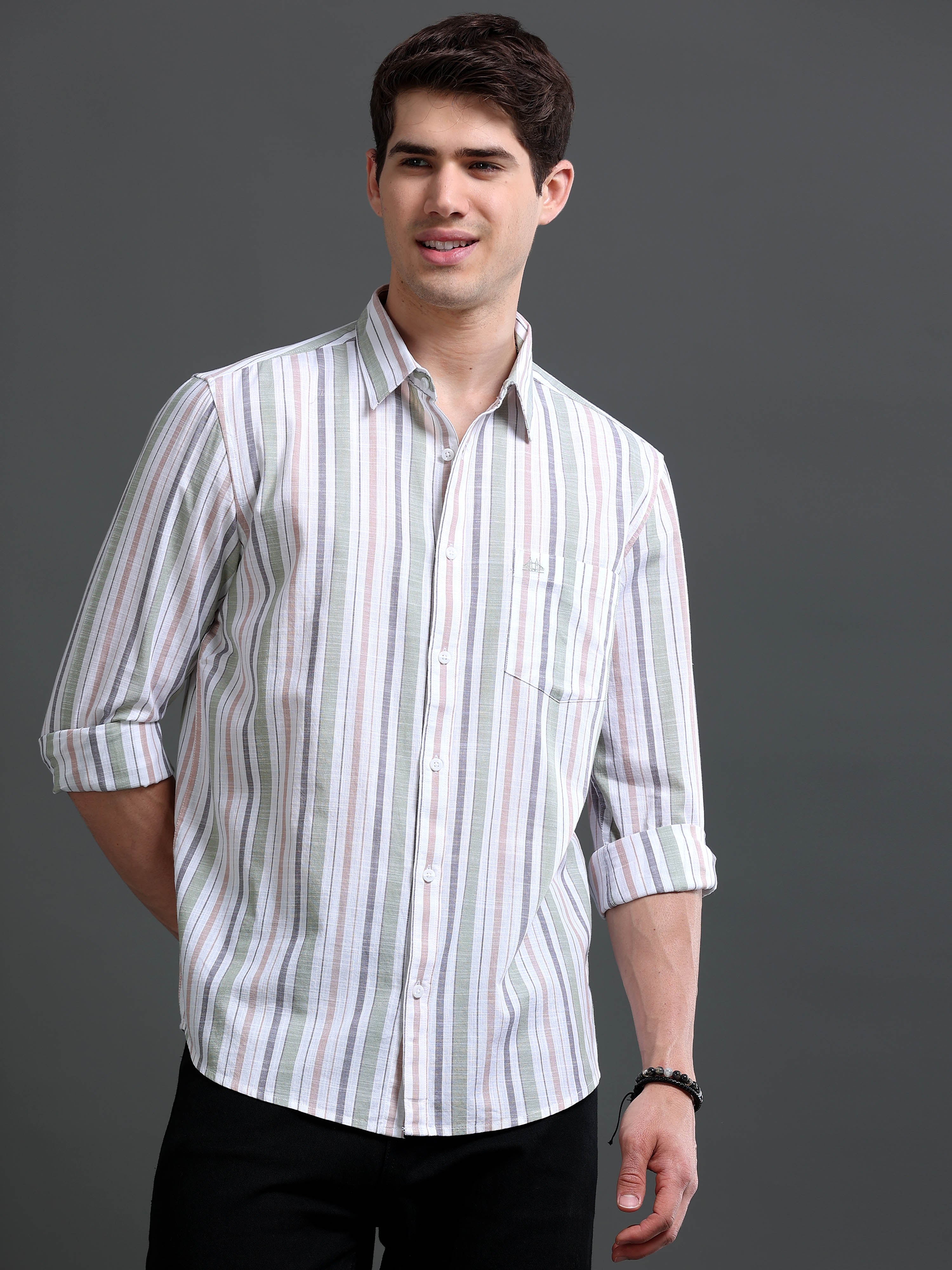 Men Multi Striped Shirt