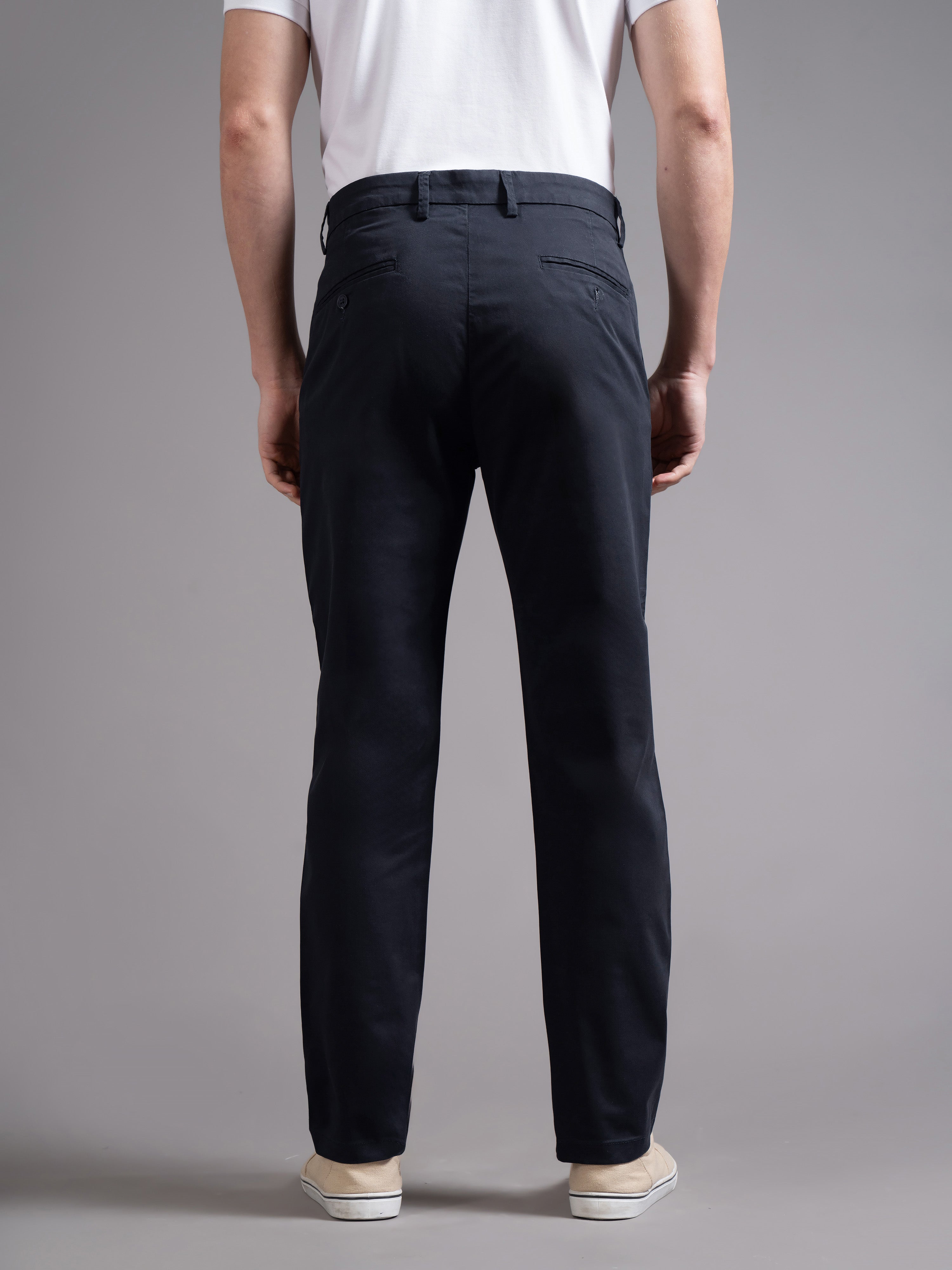 Men Blue Smart Slim Fit Chinos