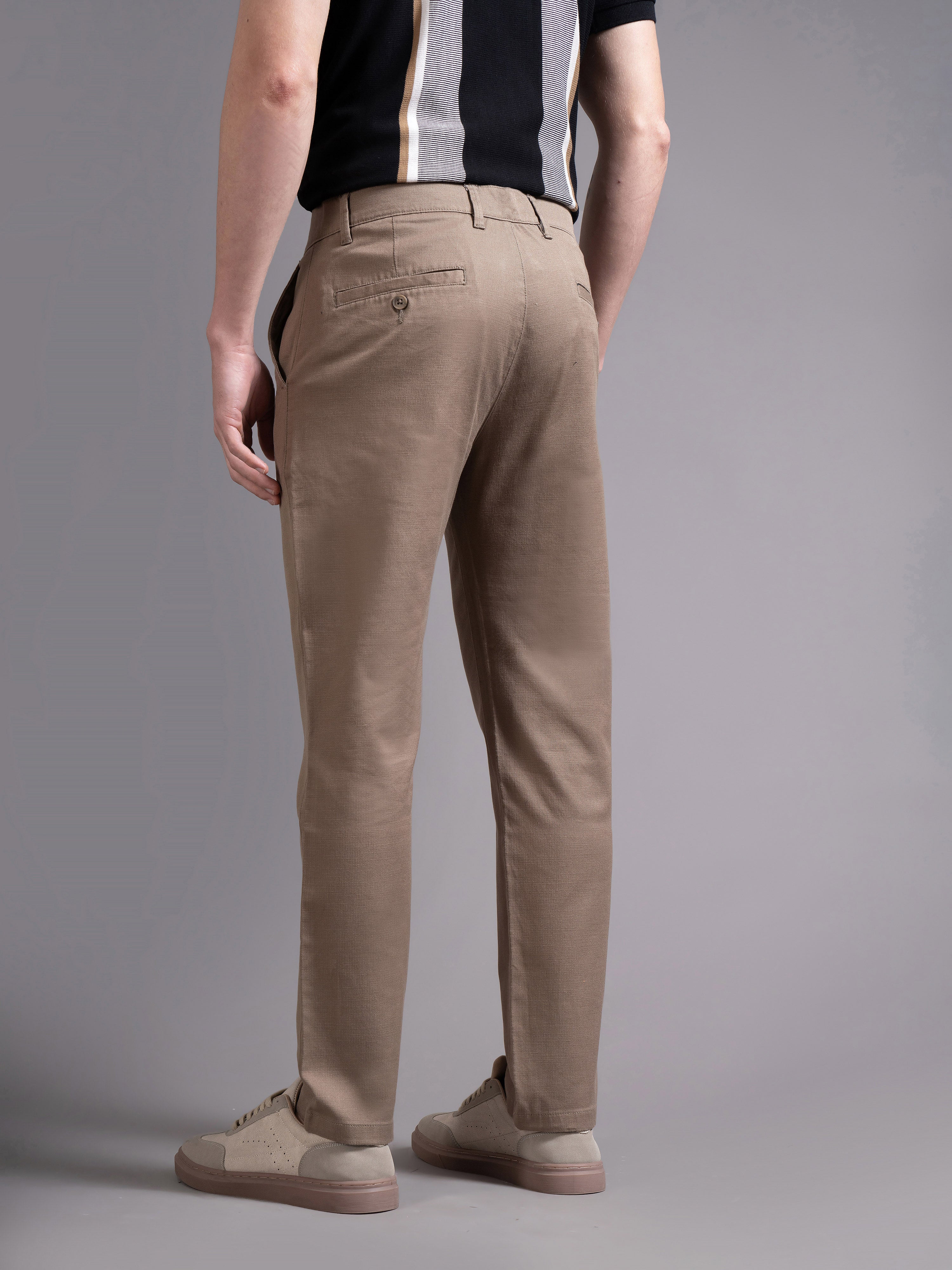 Men Brown Smart Slim Fit Chinos
