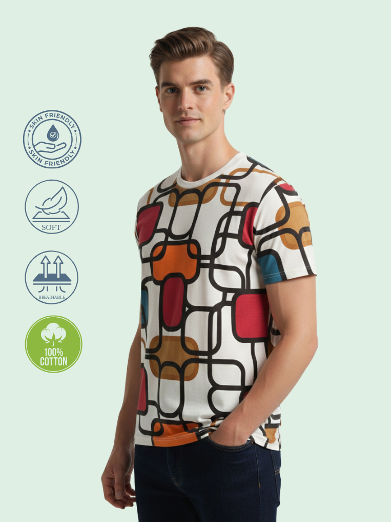 Men All-Over Cotton T-Shirt