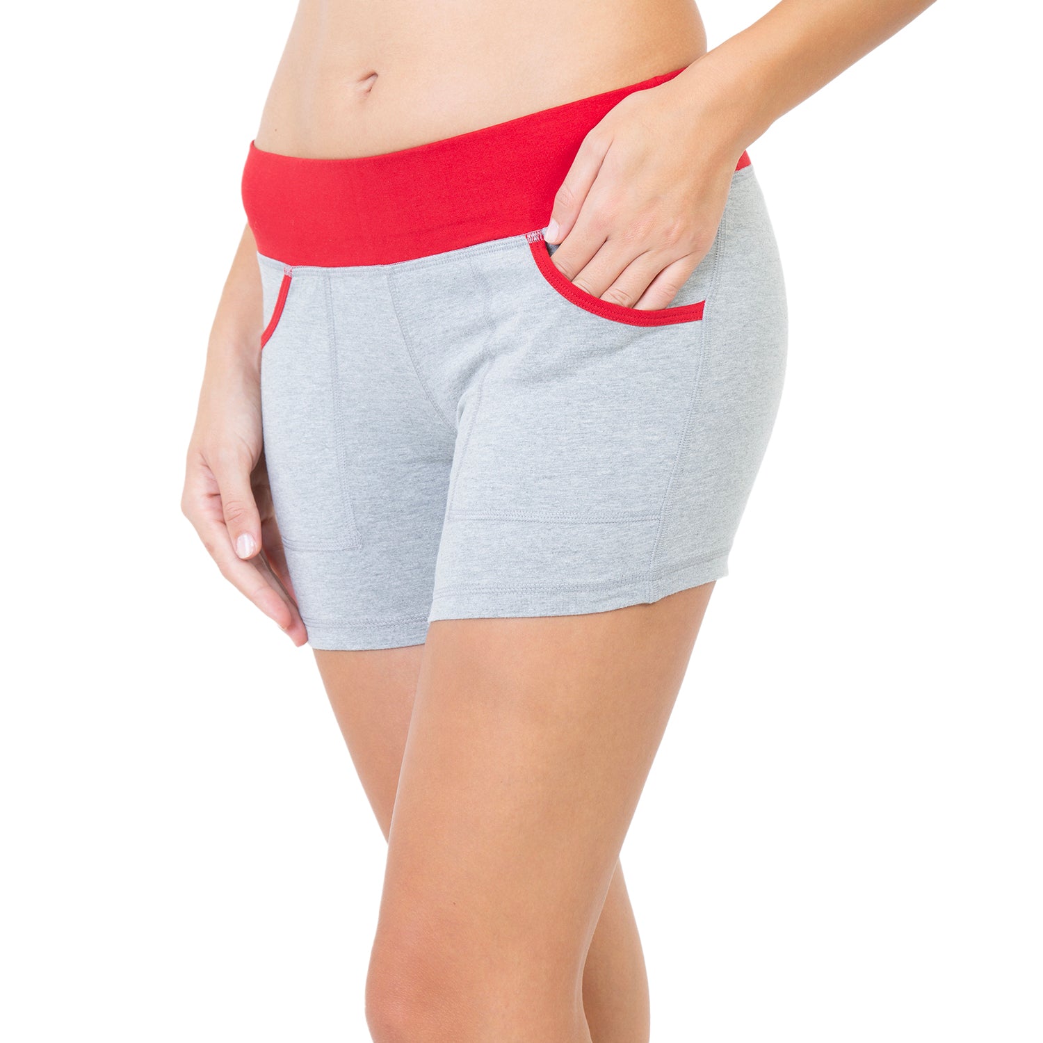 Women Maroon Dualtone Comfort Shorts