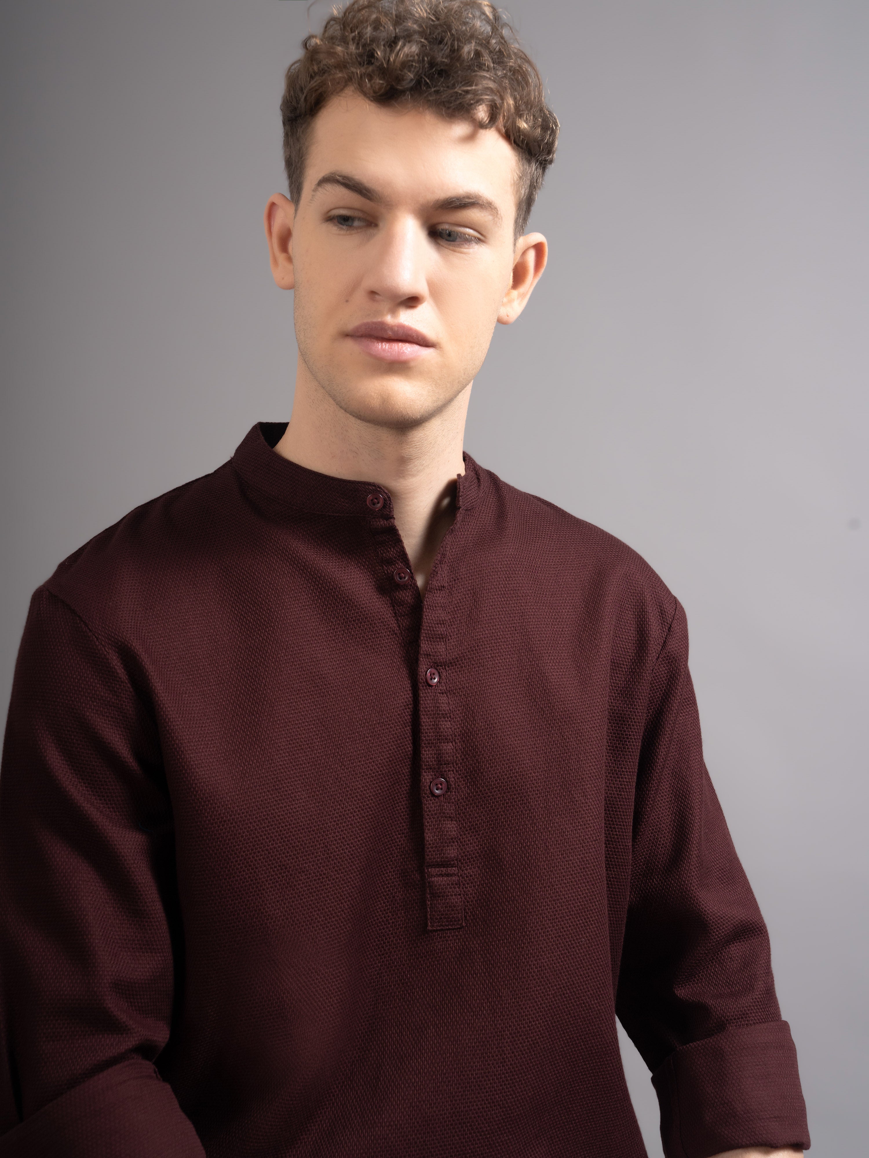 Men Copper Kurta Shirt