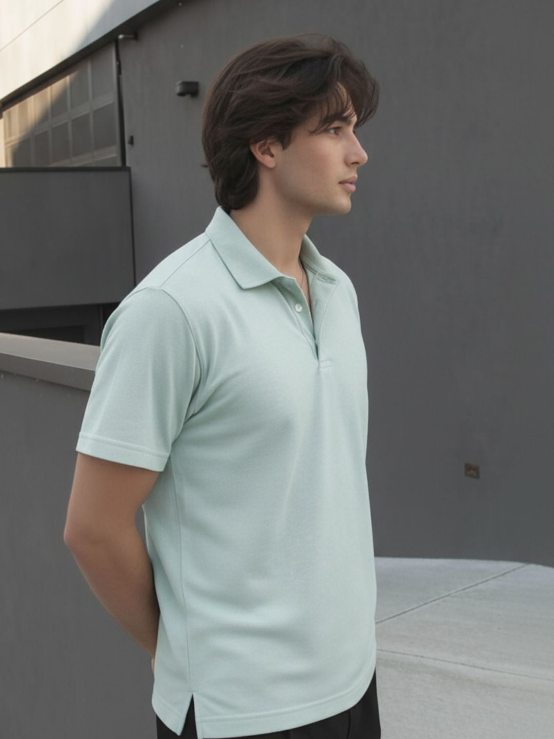 Men Cotton Polo Collar T-Shirt