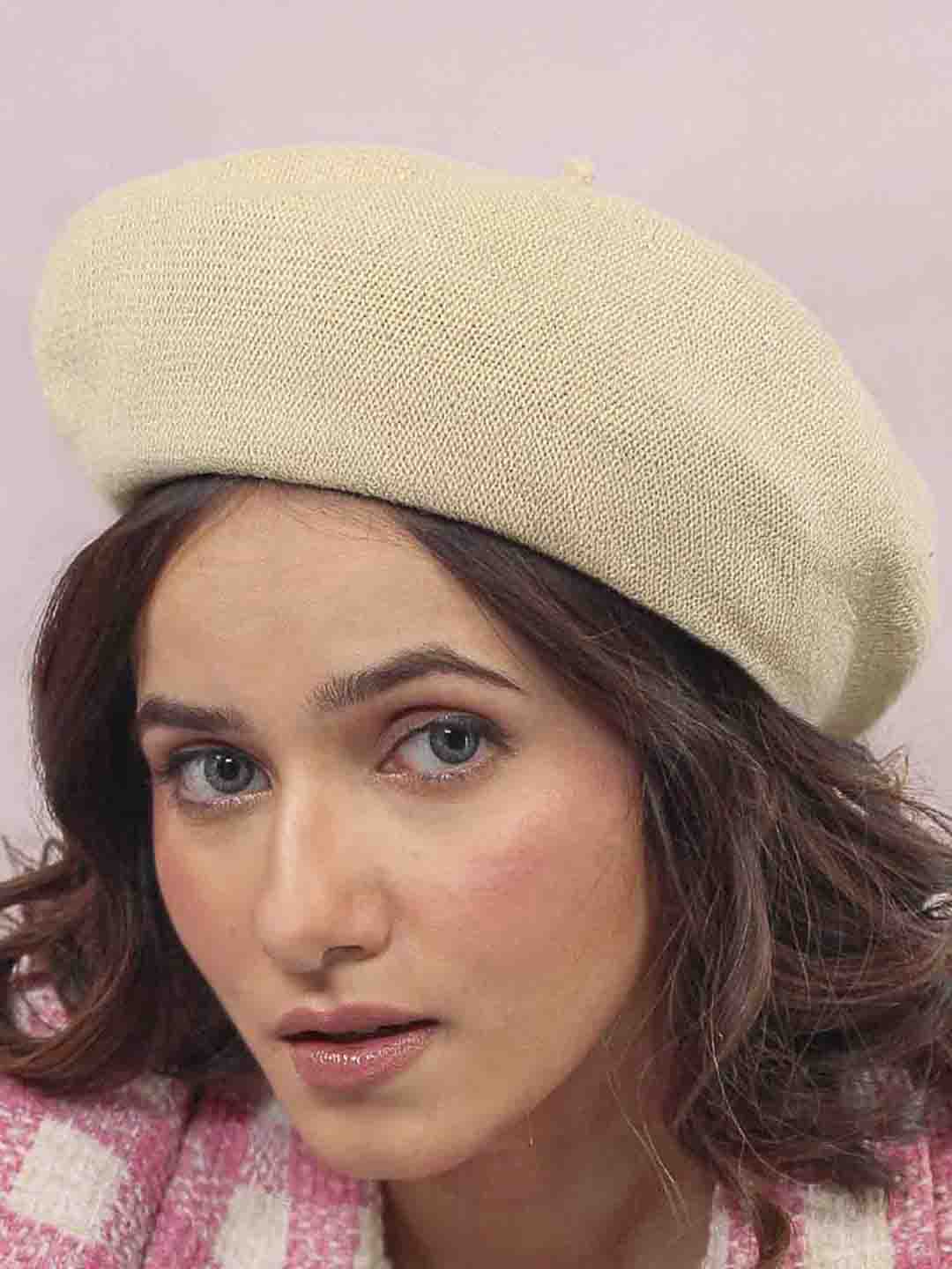 Off-white Wool Beret