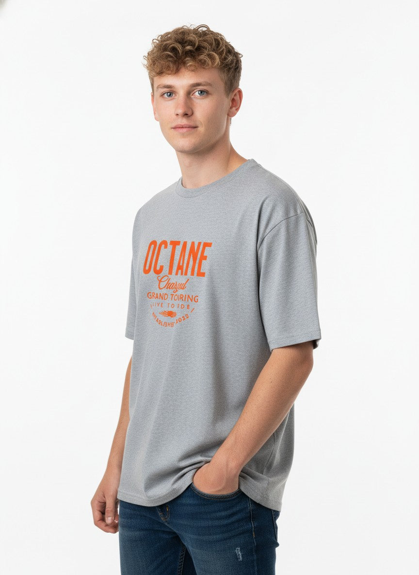 Men Oversized Cotton Printed T-Shirt