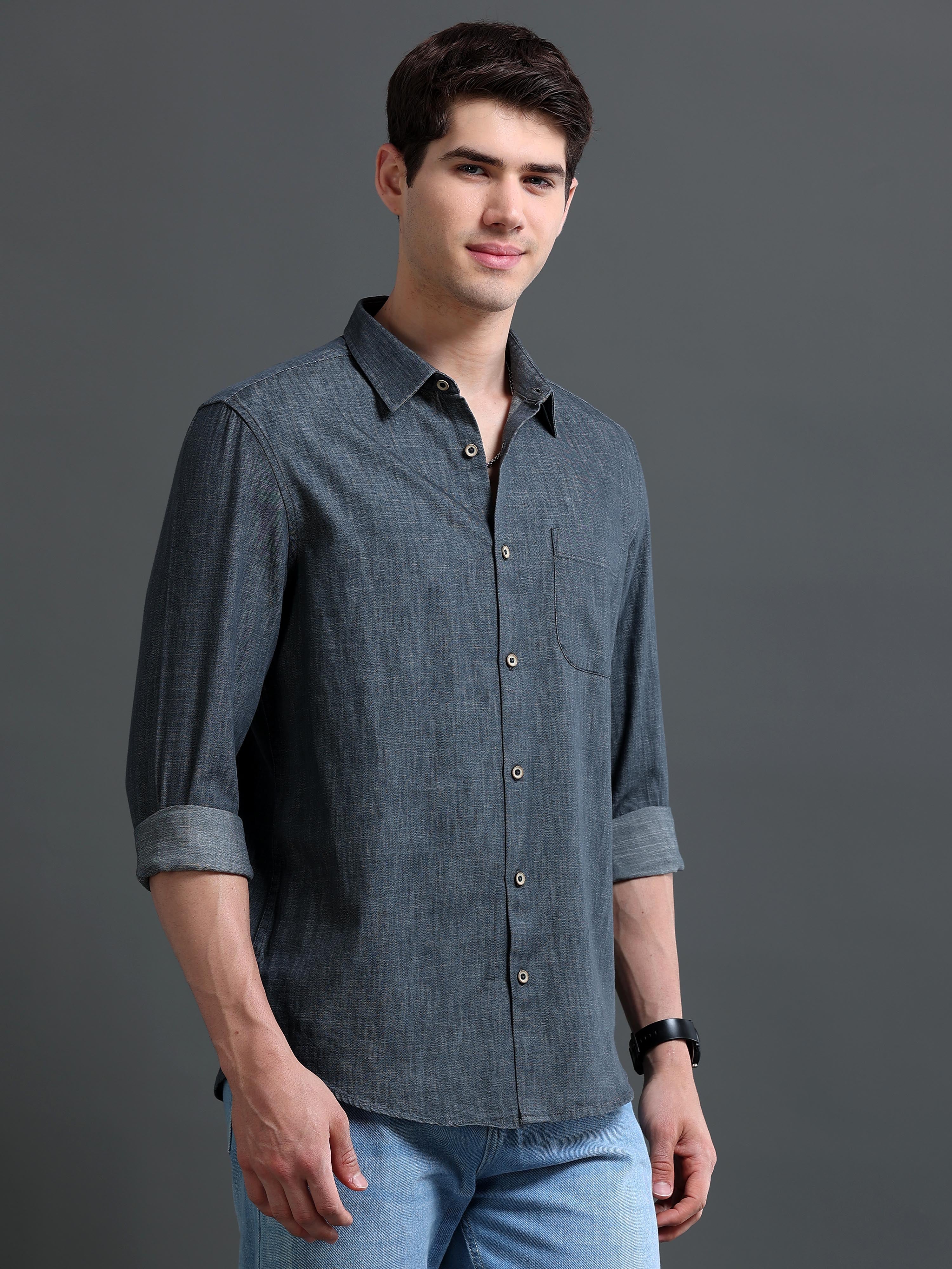 Men Grey Rupo Rainy Shirt