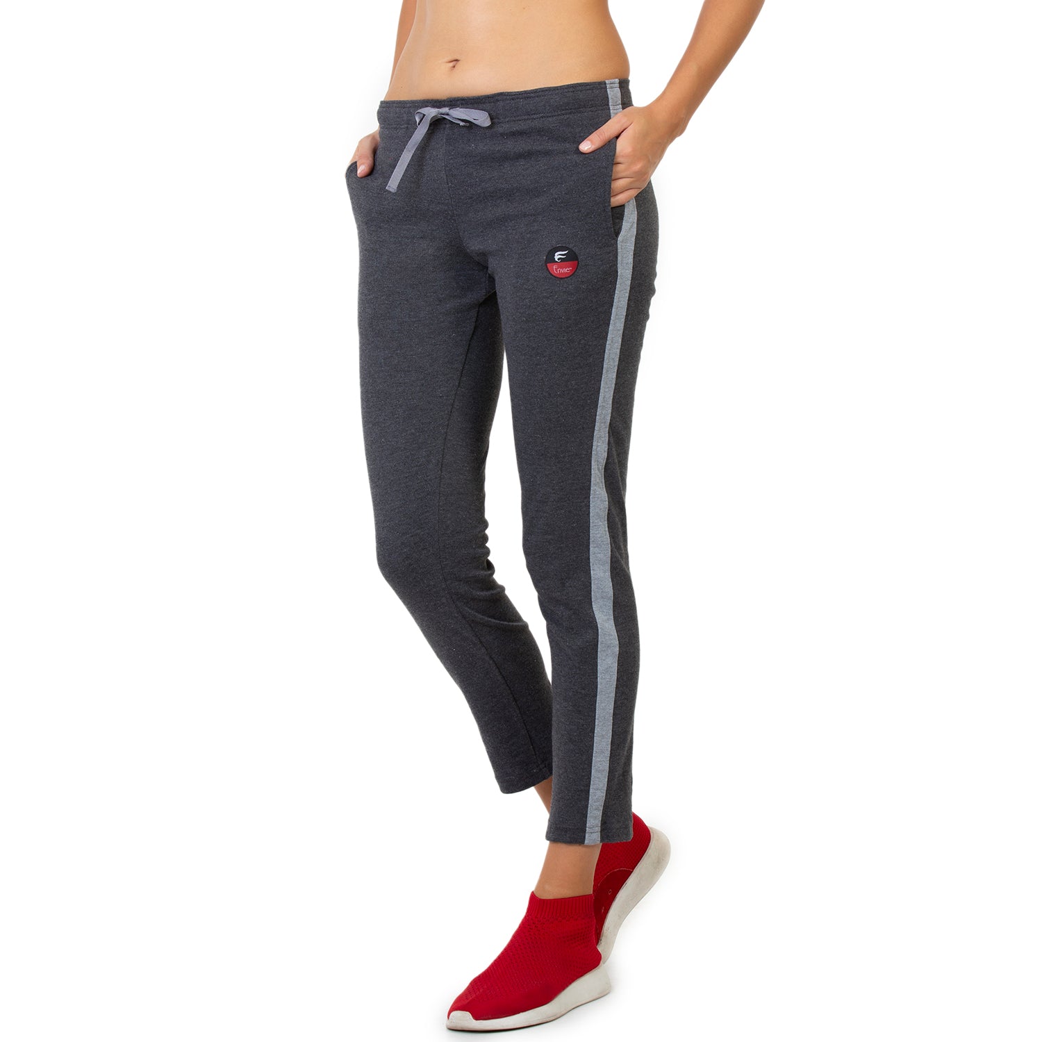 Women Grey Ankle Length Track Pant