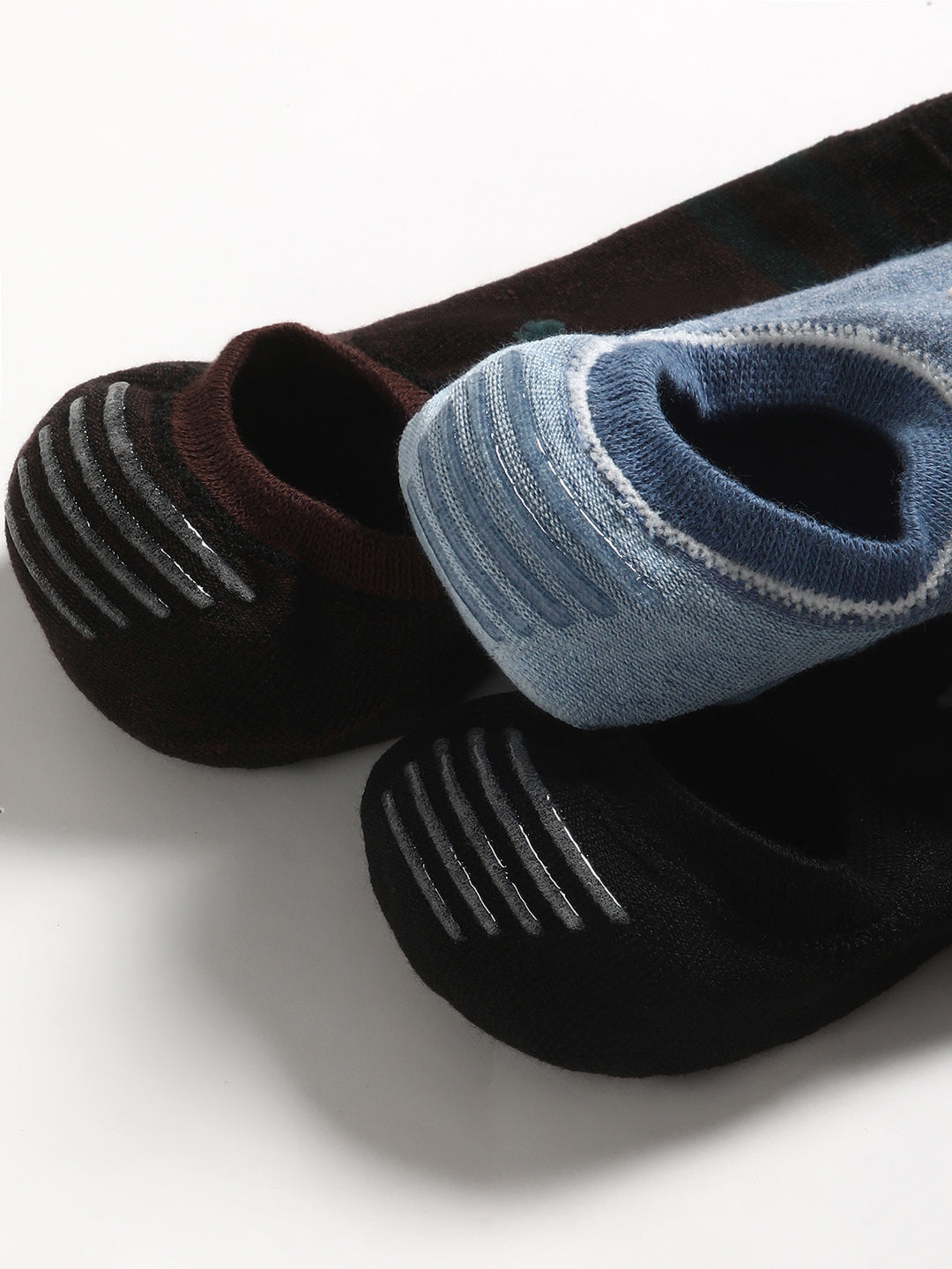 Men Multicolor Shoeliner Socks_Pack Of 3