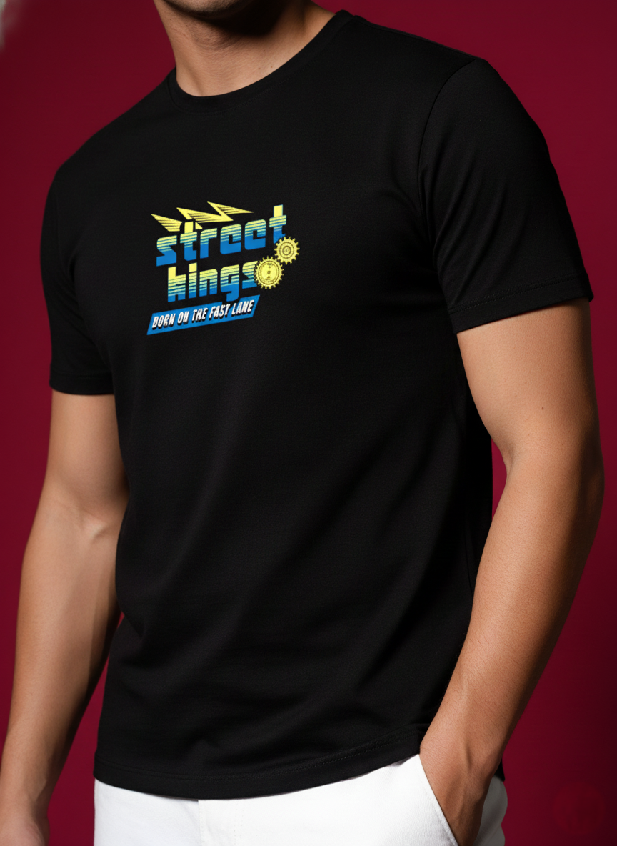 Men Round Neck Cotton T-Shirt