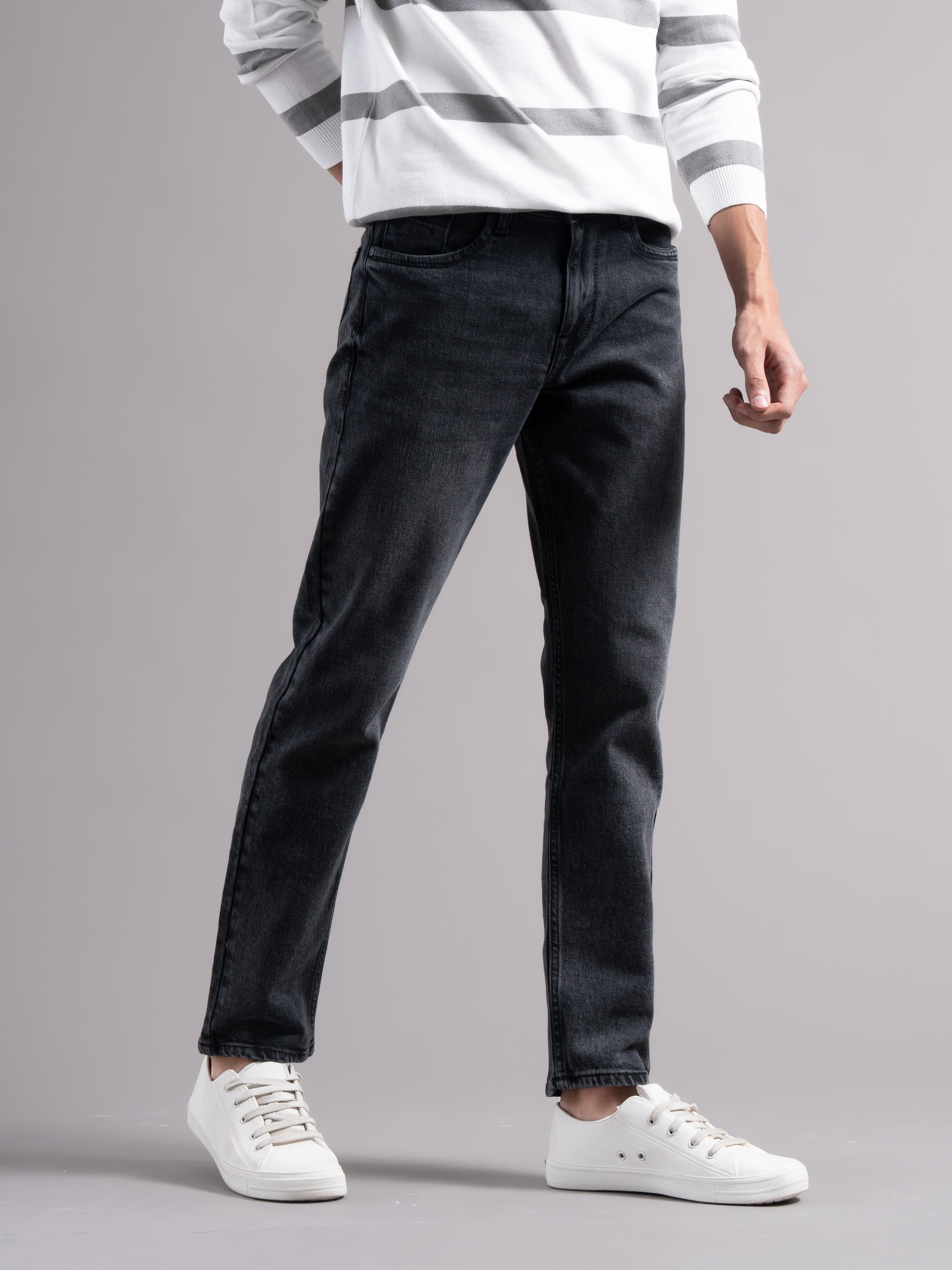 Men Grey Regular Fit Jeans