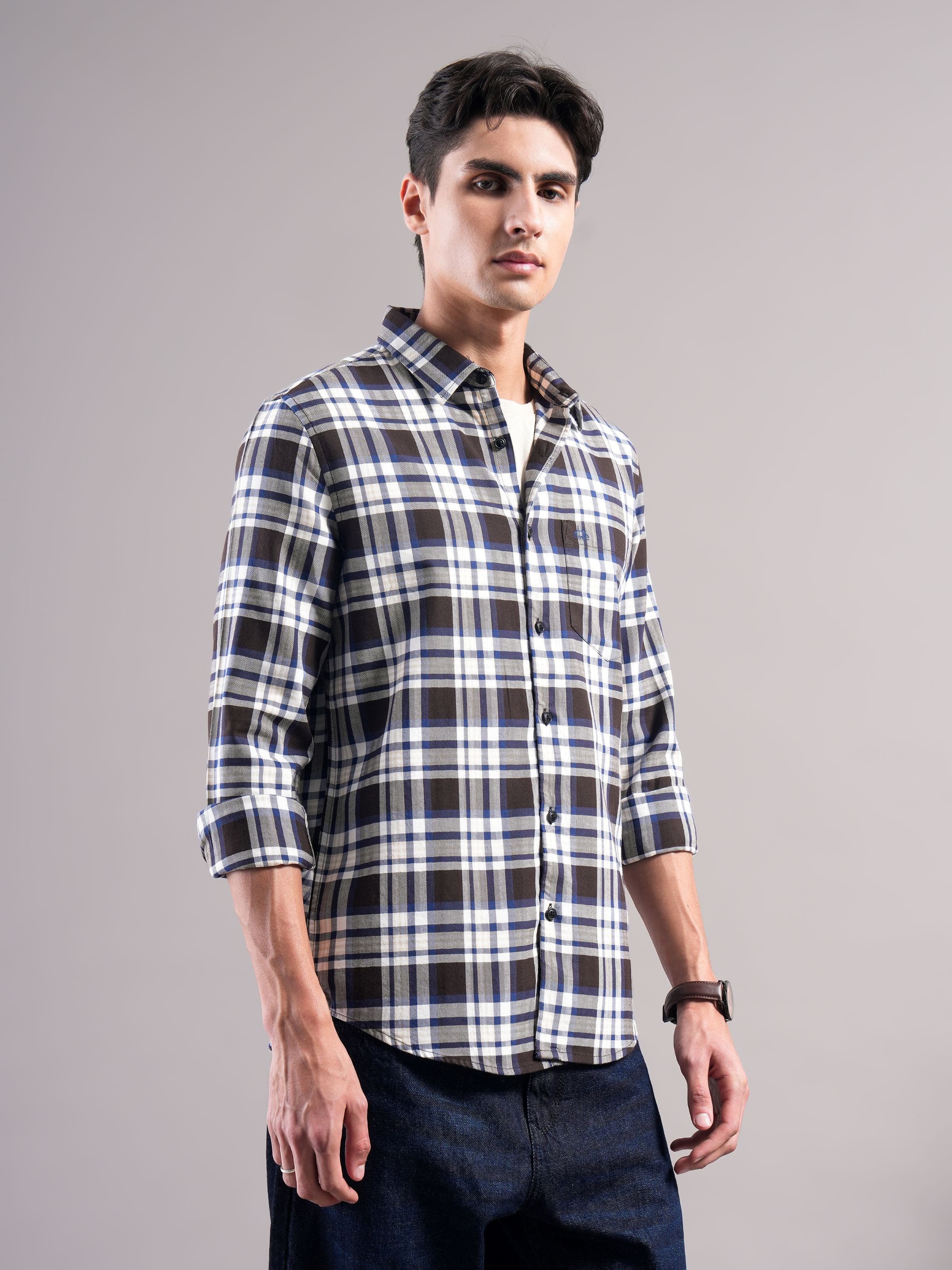 Men Brown Casual Shirt