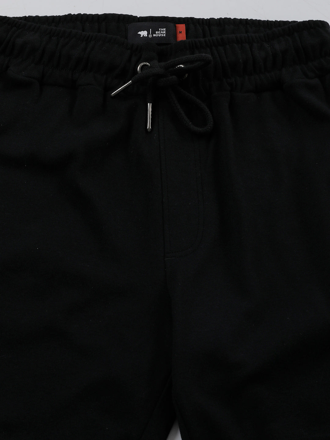 Men Ardor Edition Black Solid Slim Fit Knitted Shorts