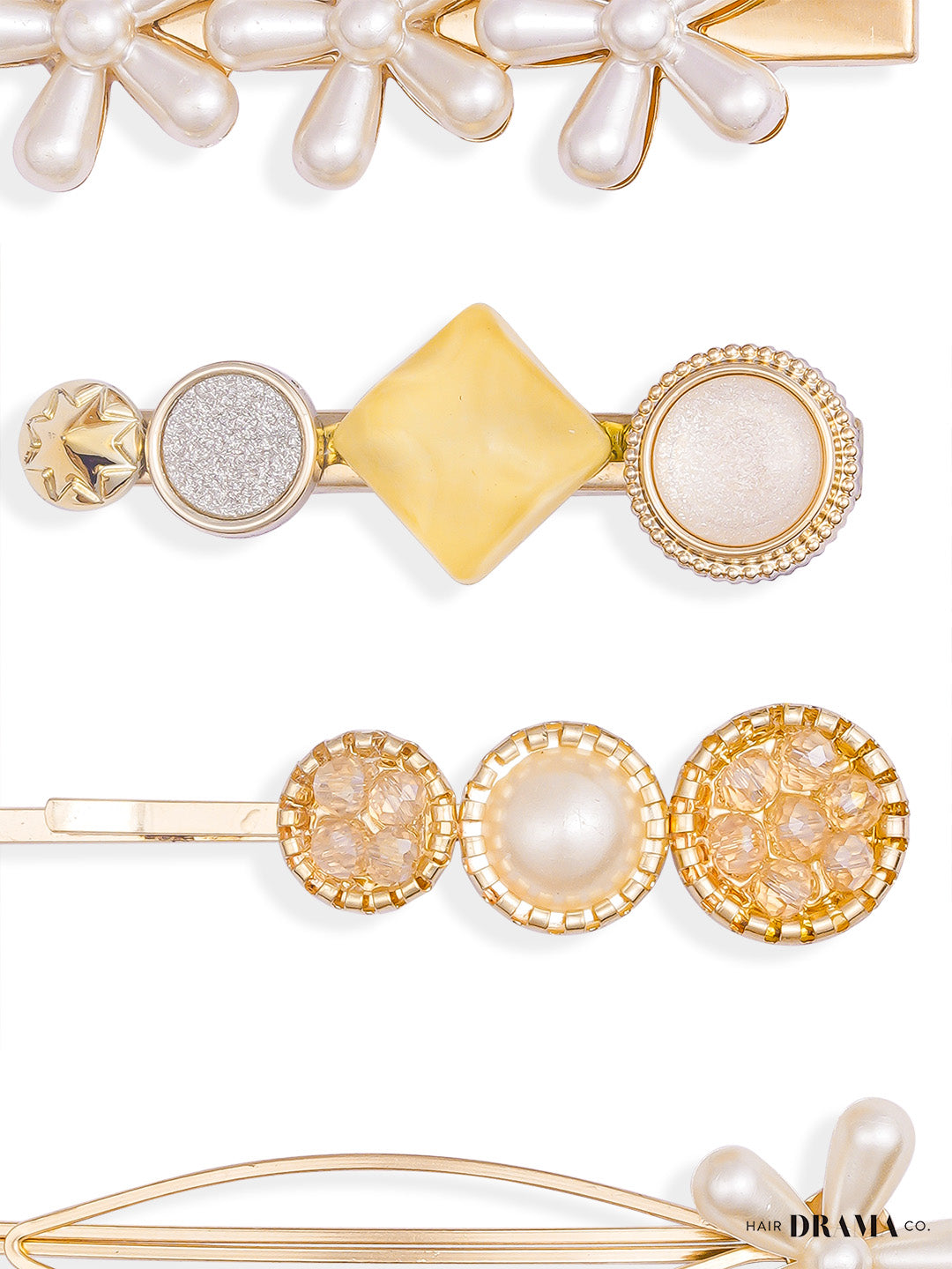Women Multi Flower Pins Set Of 4