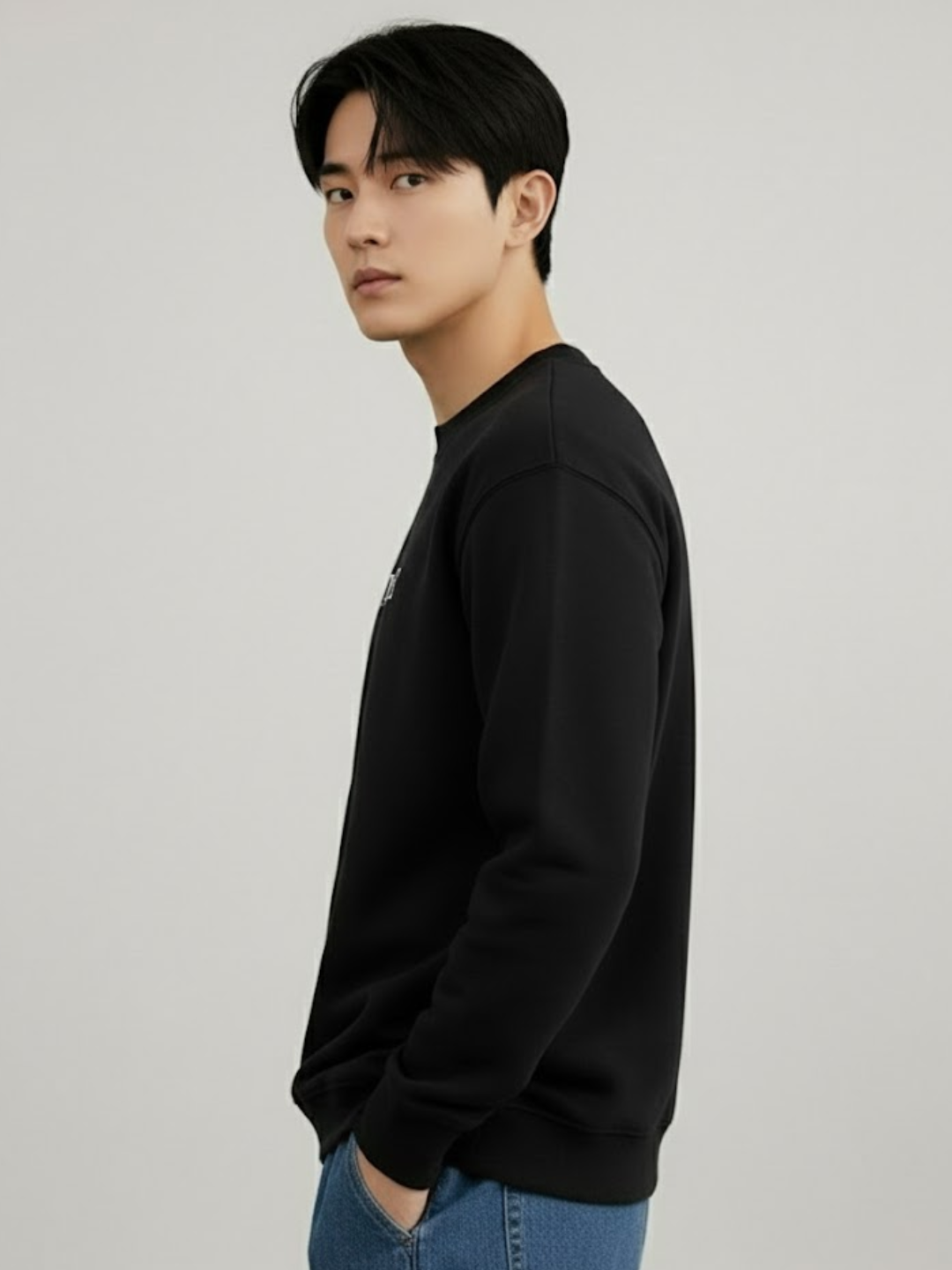 Men Black Printed Sweatshirt