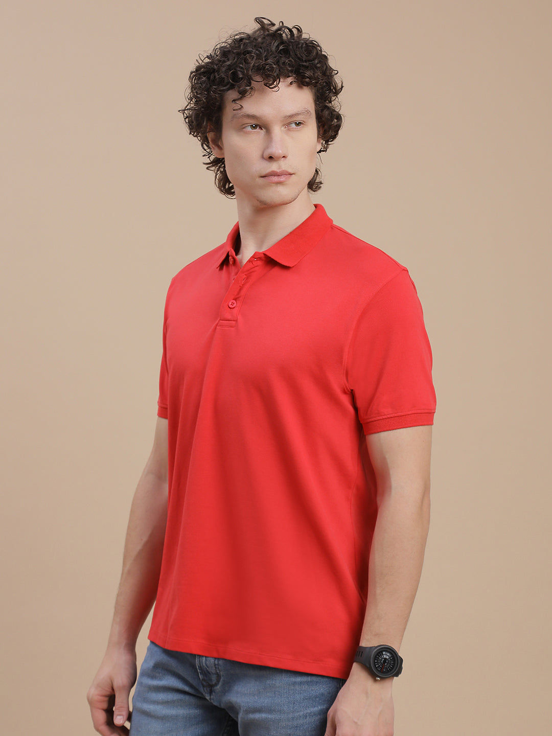 Men Red Regular Fit T-Shirt