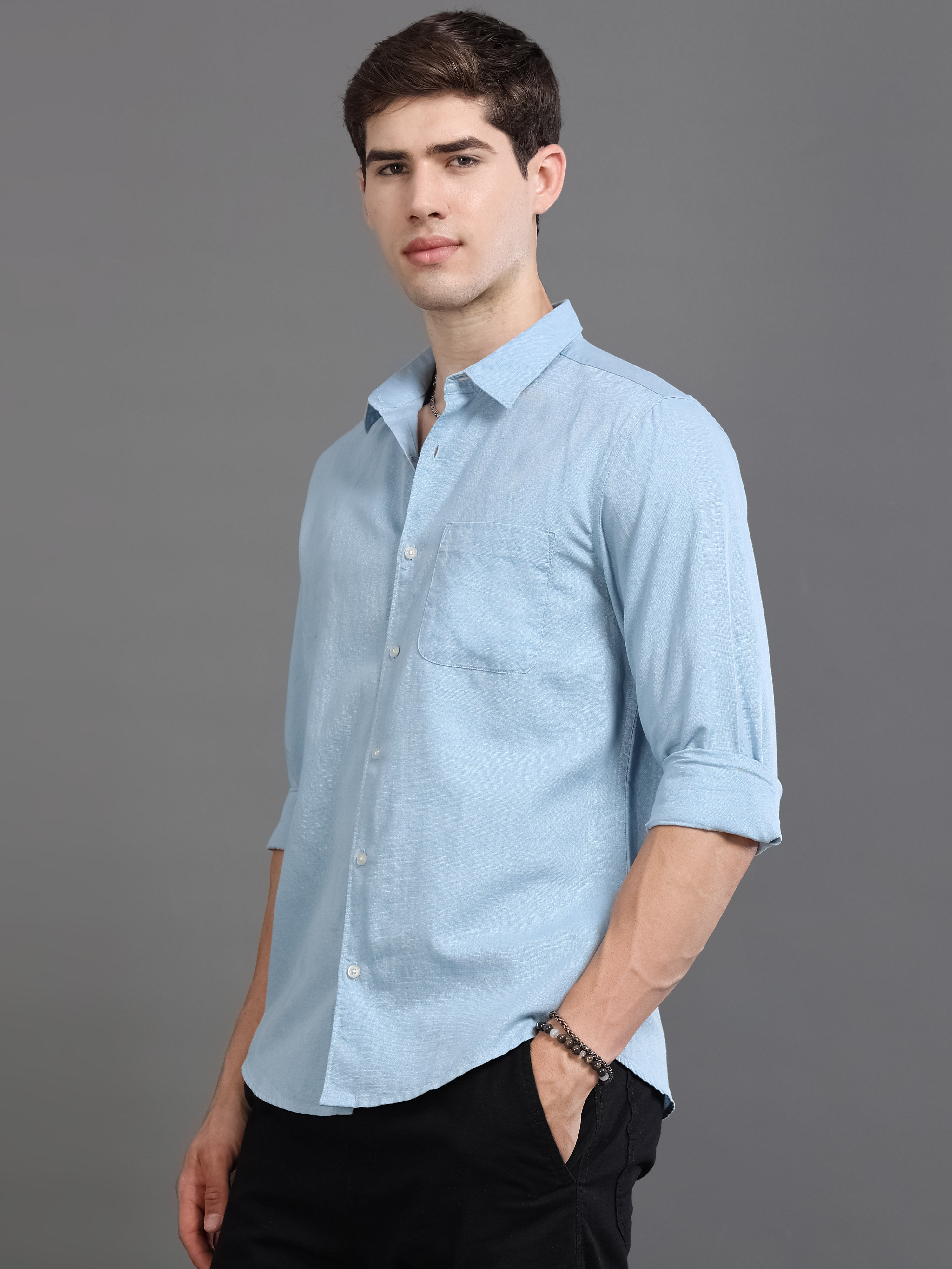 Men Blue Slim Fit Shirt