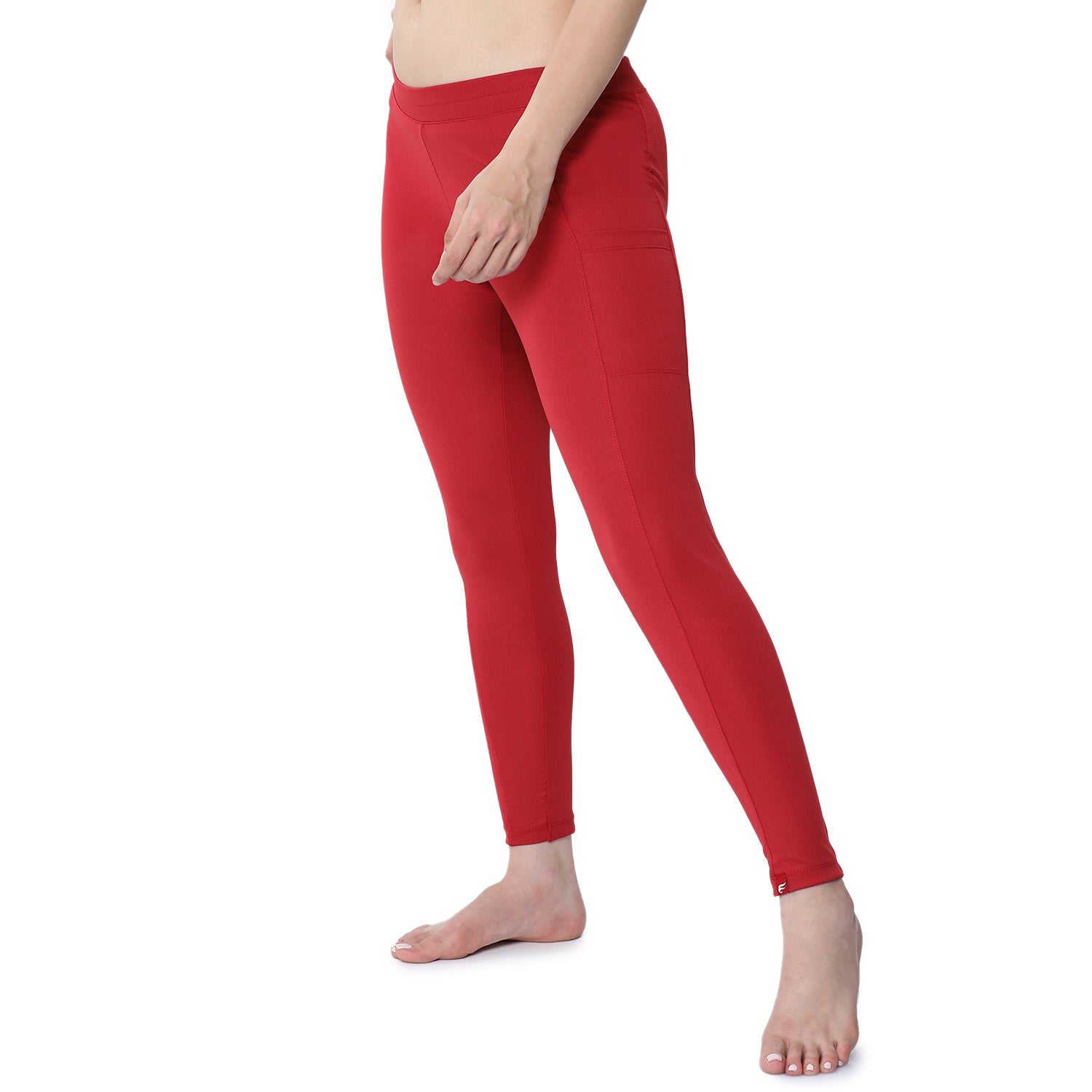 Women Maroon Ankle Length Yoga Pant