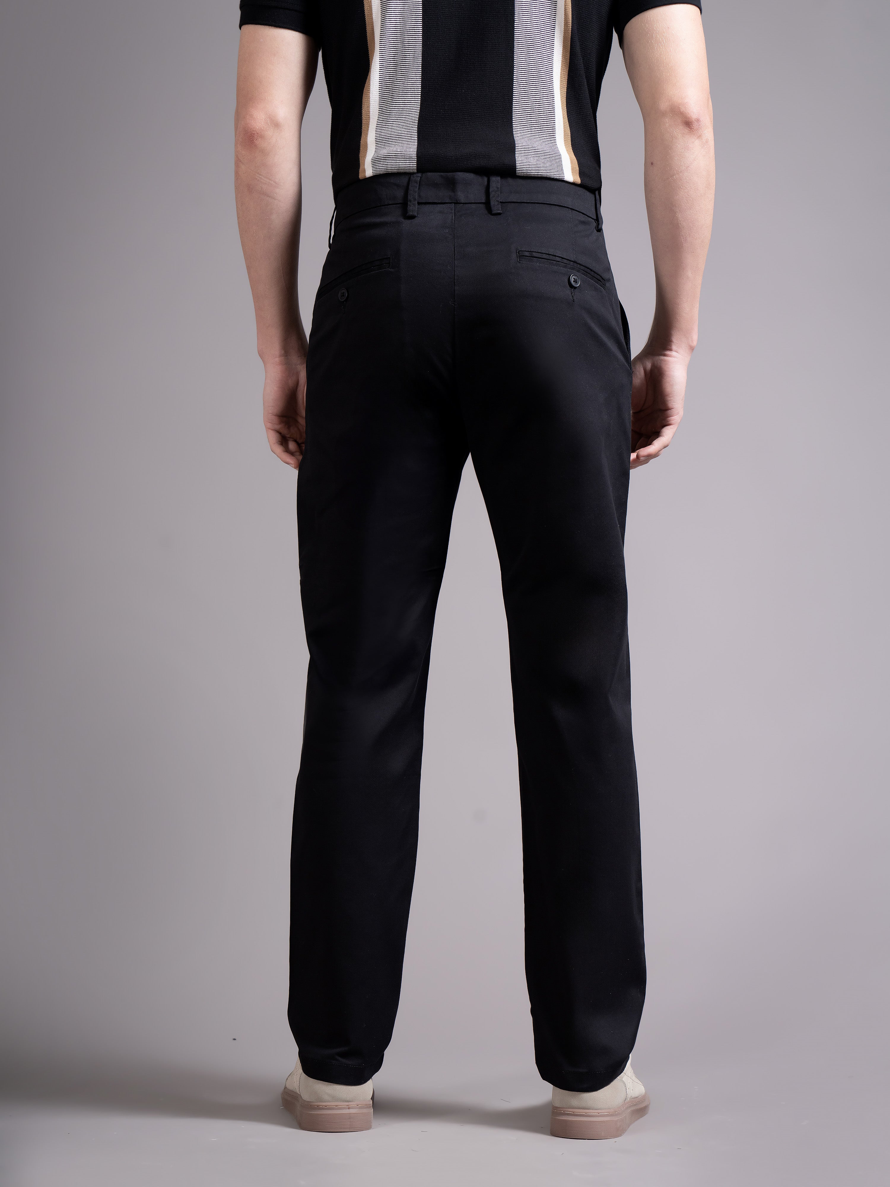 Men Black Smart Slim Fit Chinos