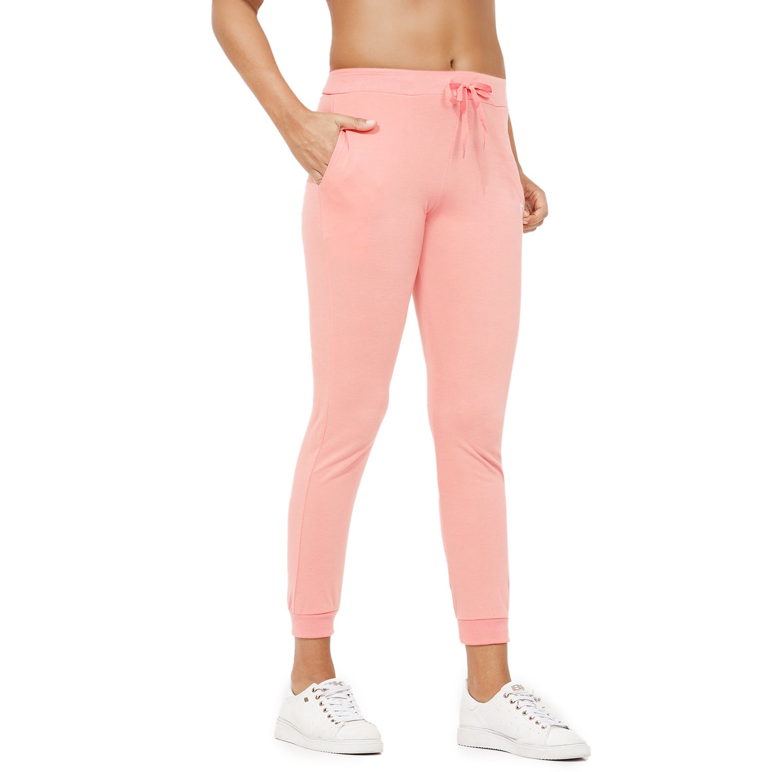 Women Peach Ankle Length Jogger Pant
