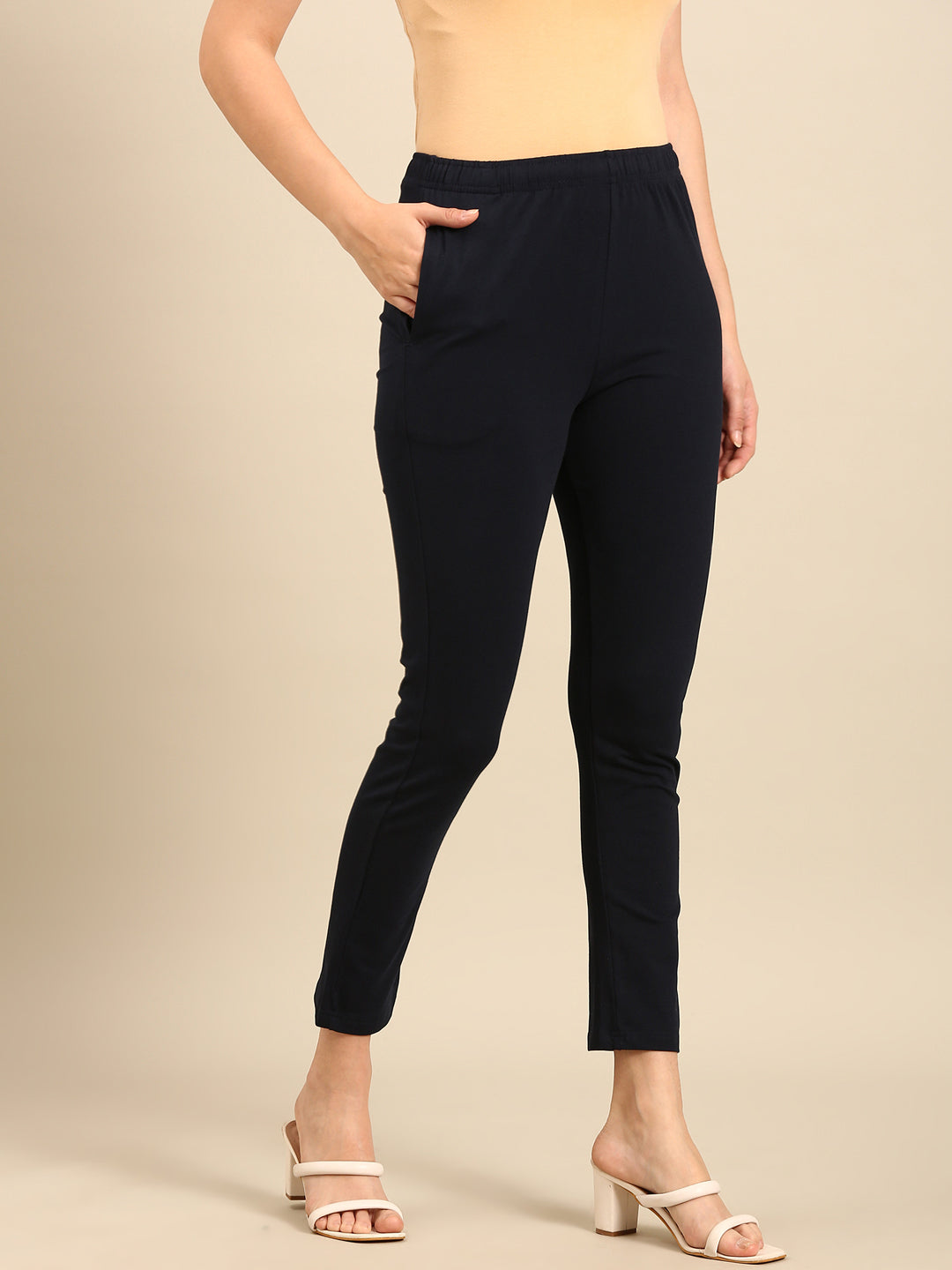 Women Navy Casual Pants