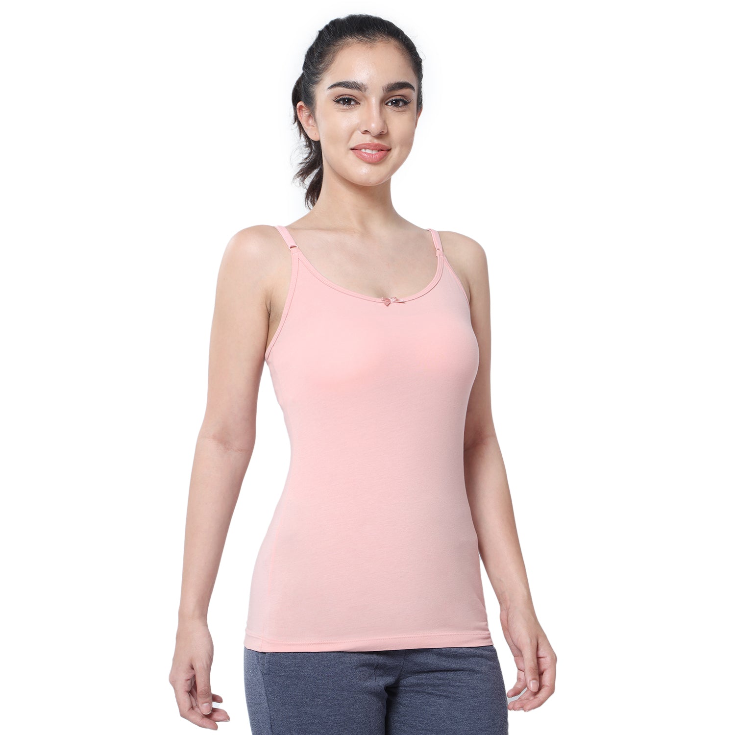 Regular Fit Round Neck Short Length Basic Camisole