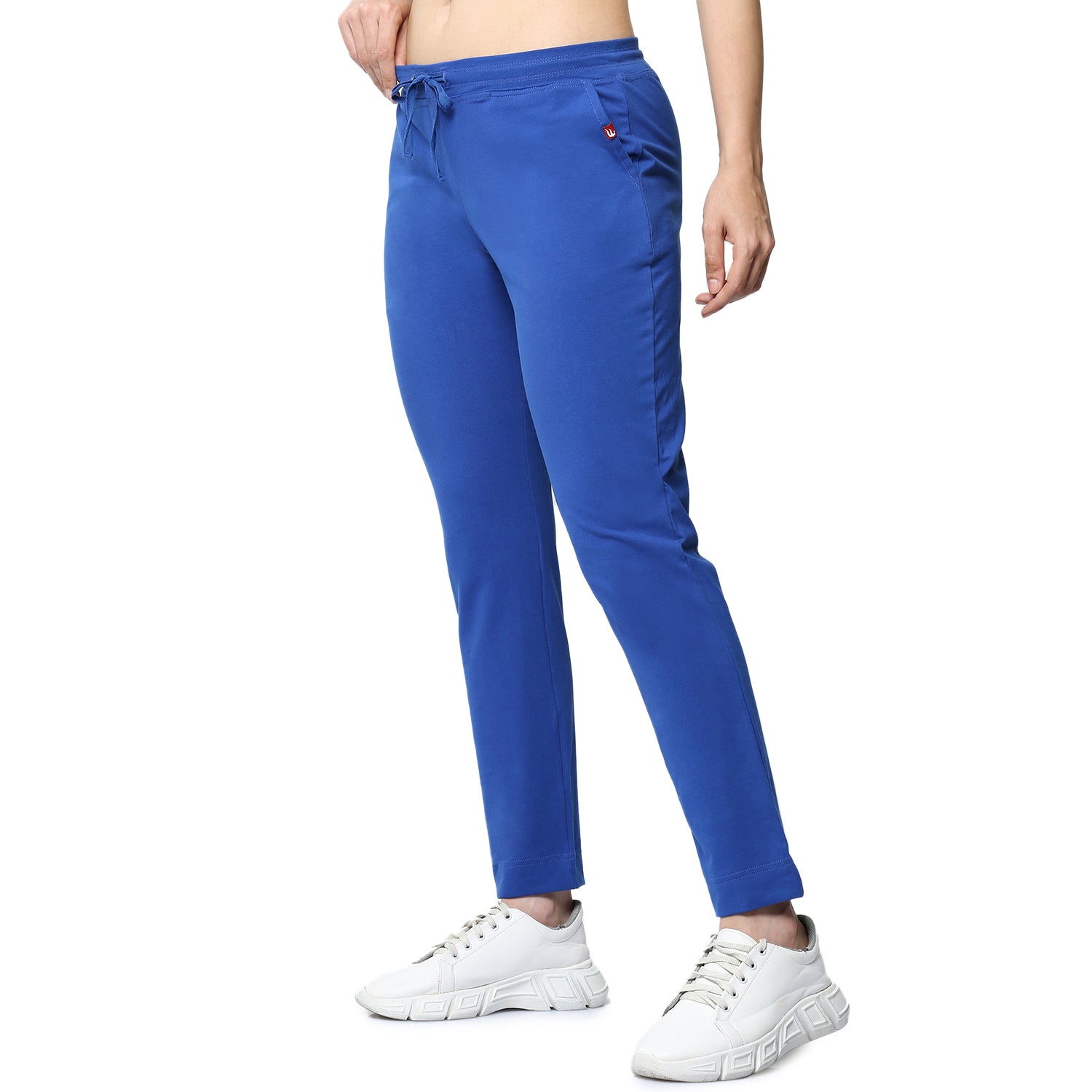 Women Blue Ankle Length Track Pant