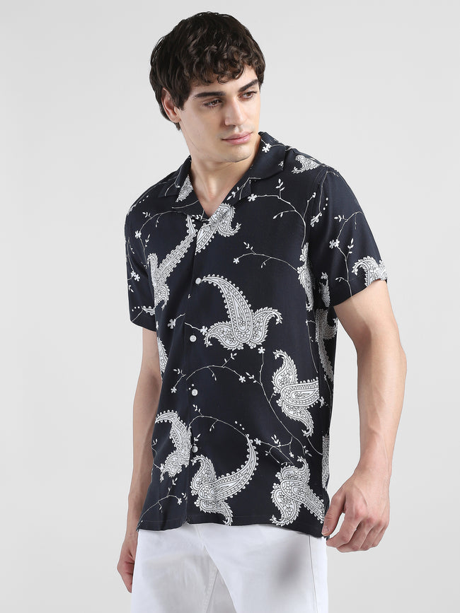 Men Black Comfort Fit Shirts