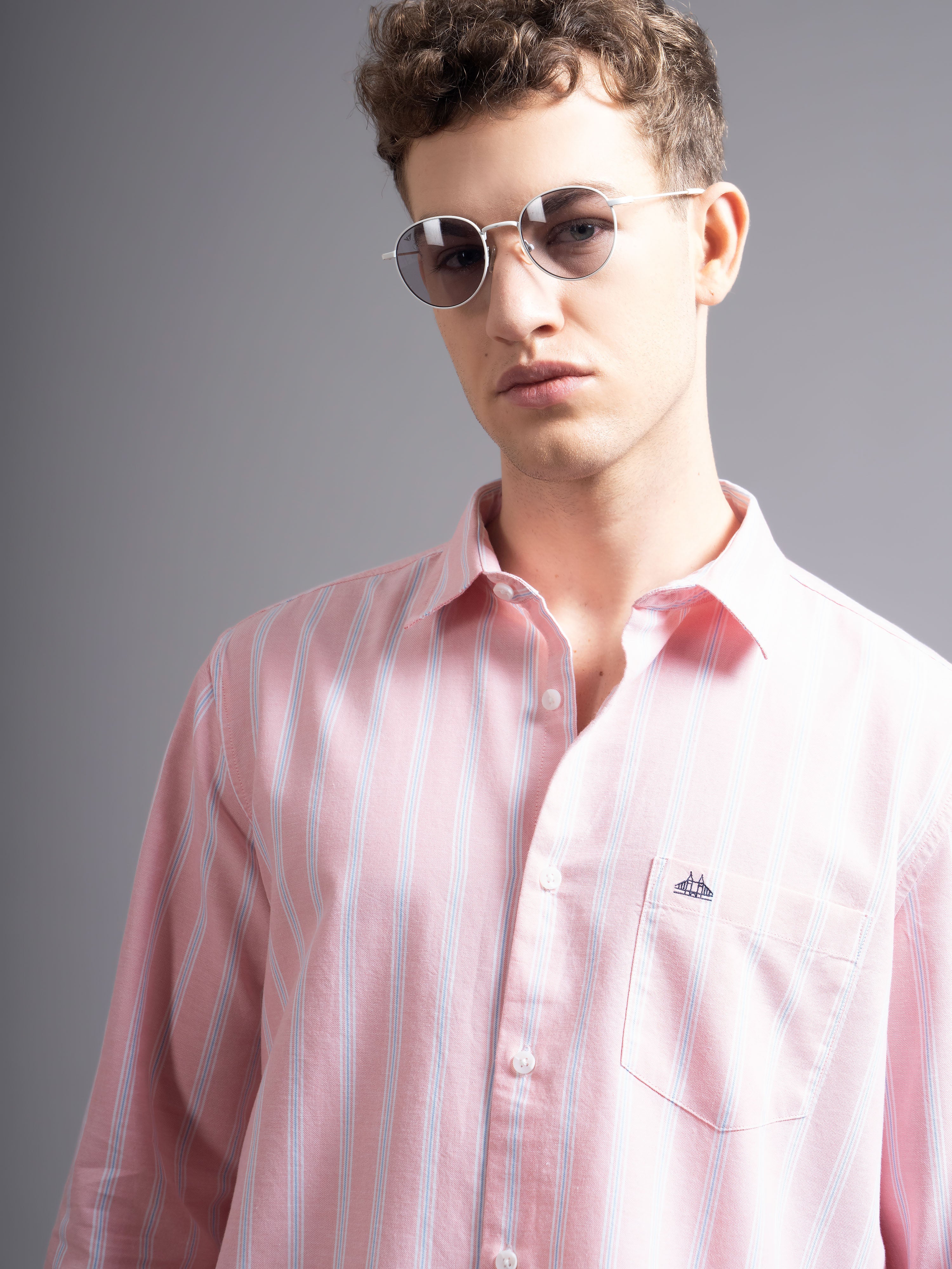 Men Pink Casual Shirt