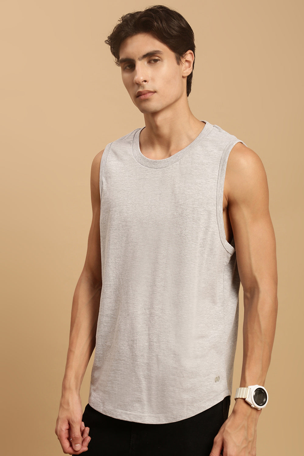 Men Grey Half Sleeve T-Shirt