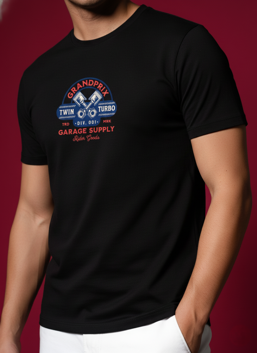 Men Round Neck Cotton T-Shirt