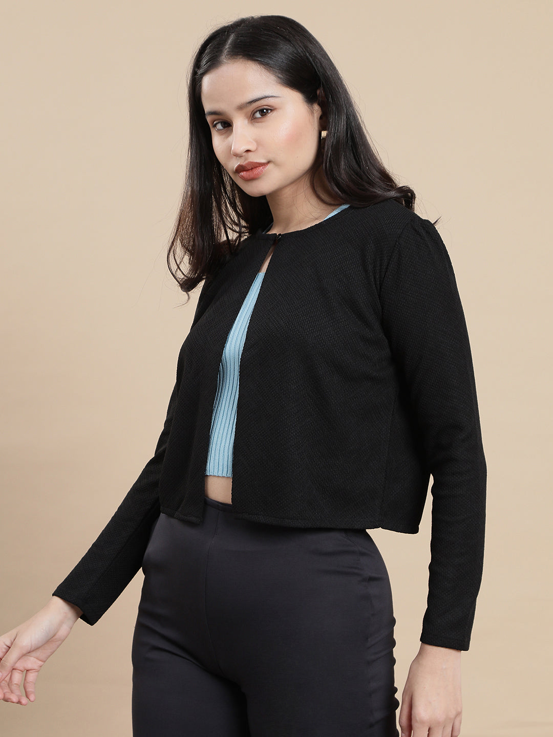 Women Black Casual Top