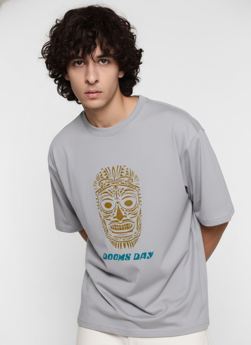 Men Oversized Cotton Tribal T-Shirt