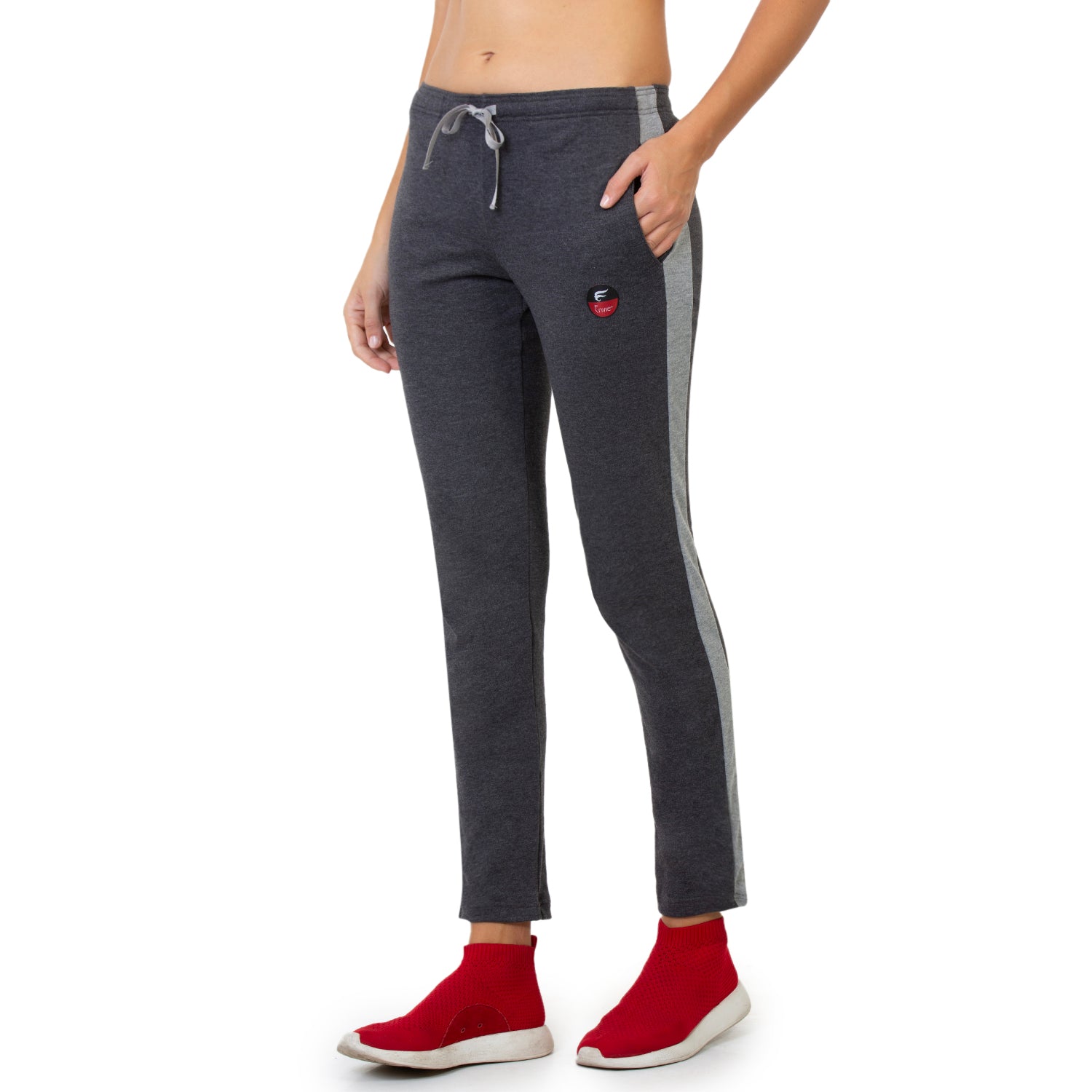 Women Grey Ankle Length Track Pant