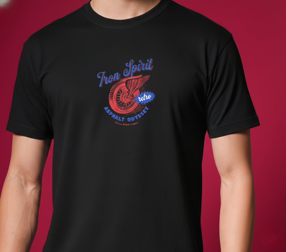 Men Round Neck Cotton T-Shirt