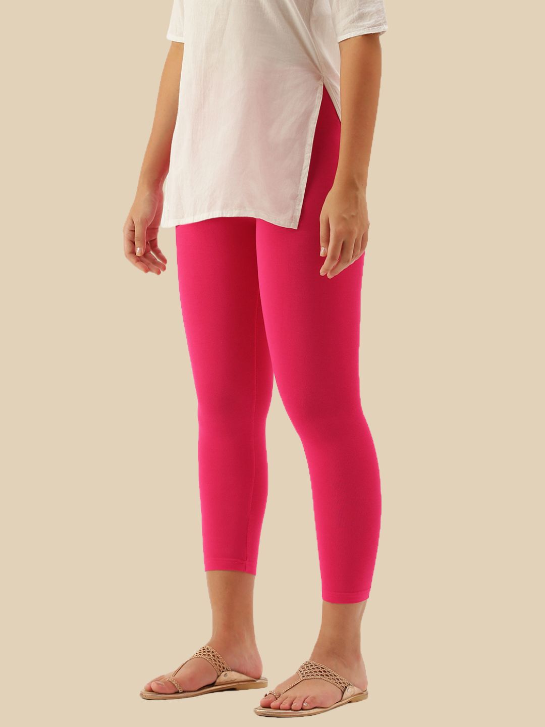 Women Pink Casual Leggings