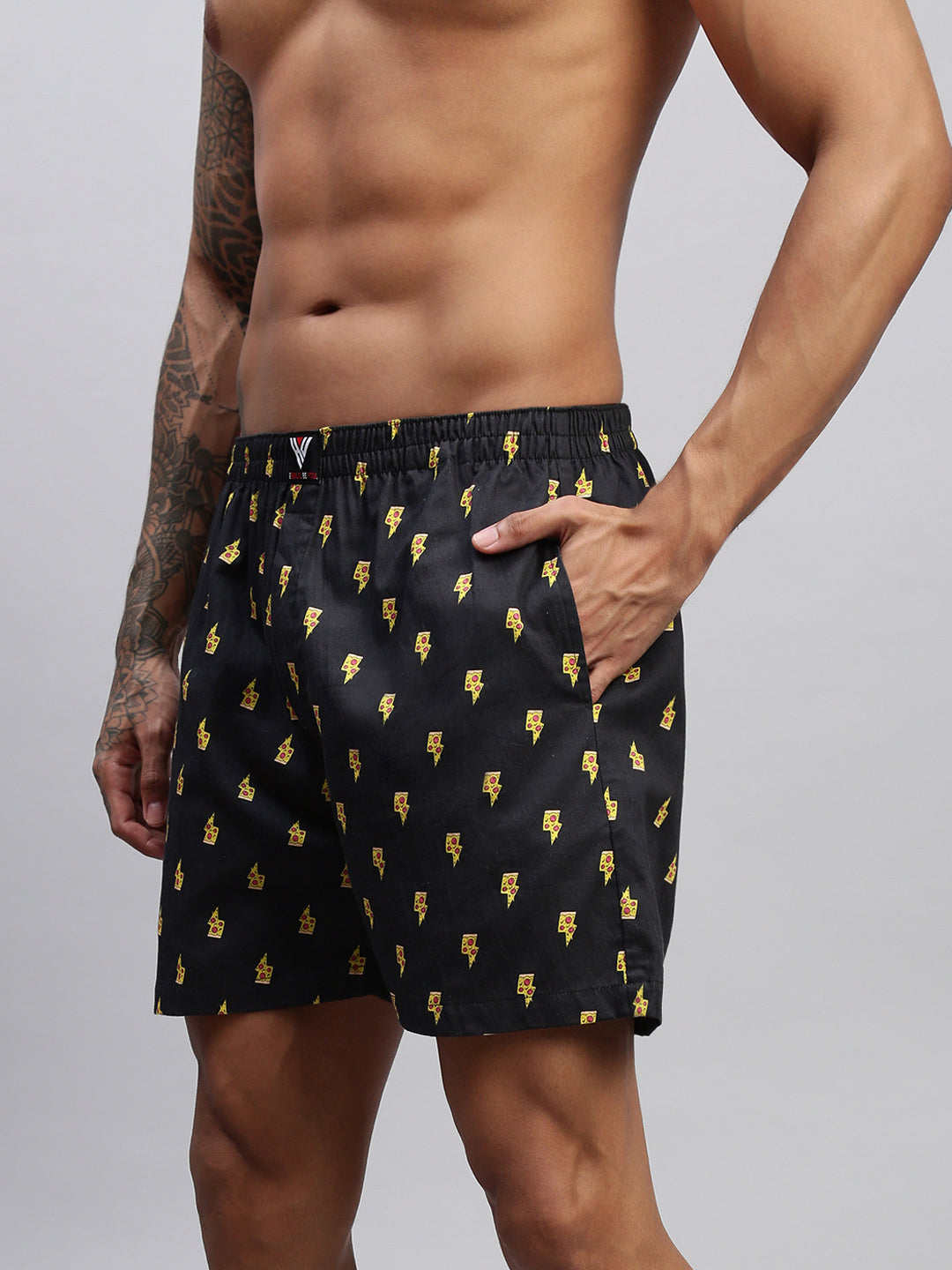 Men Pack of 2 Printed Cotton Boxer Shorts
