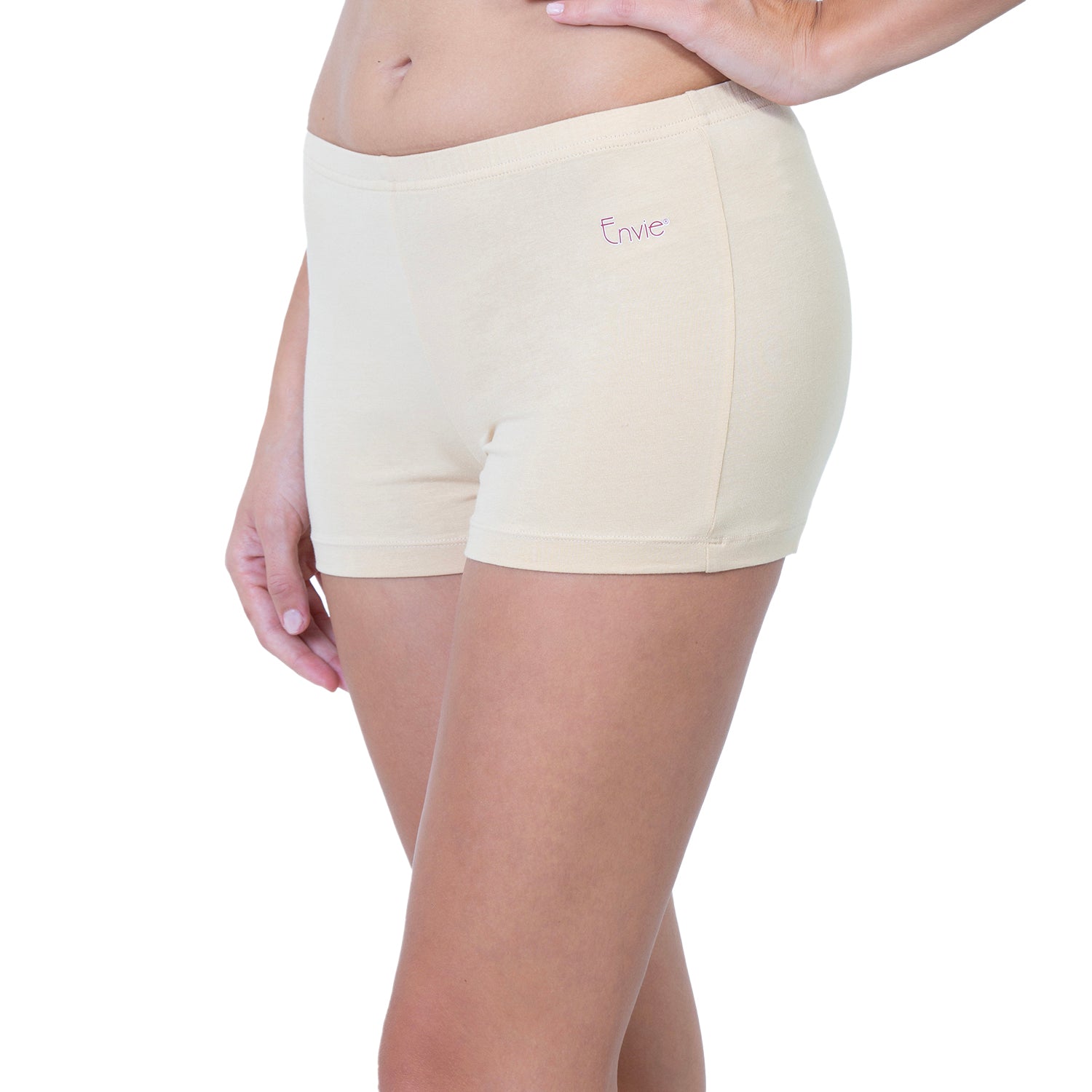 Women Beige Basic Underskirt Shorts