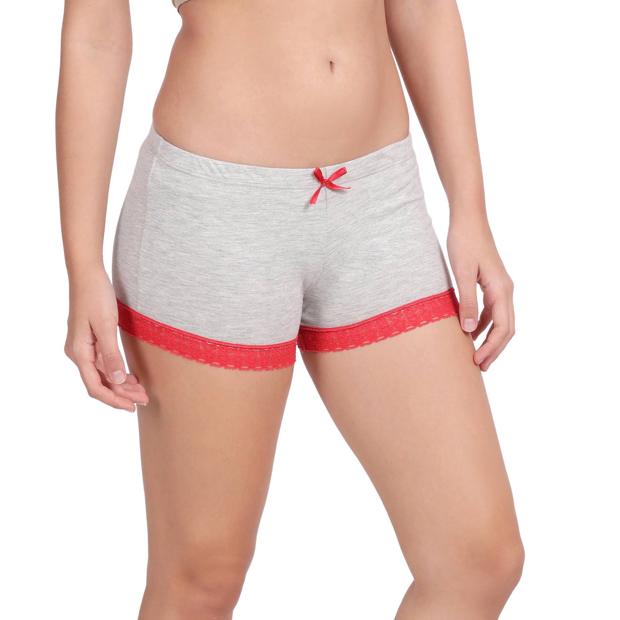 Women Grey Dualtone Lace Micro Mini