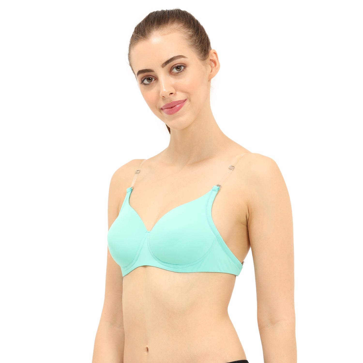 Padded Non-Wired 3/4th Coverage Backless Bra