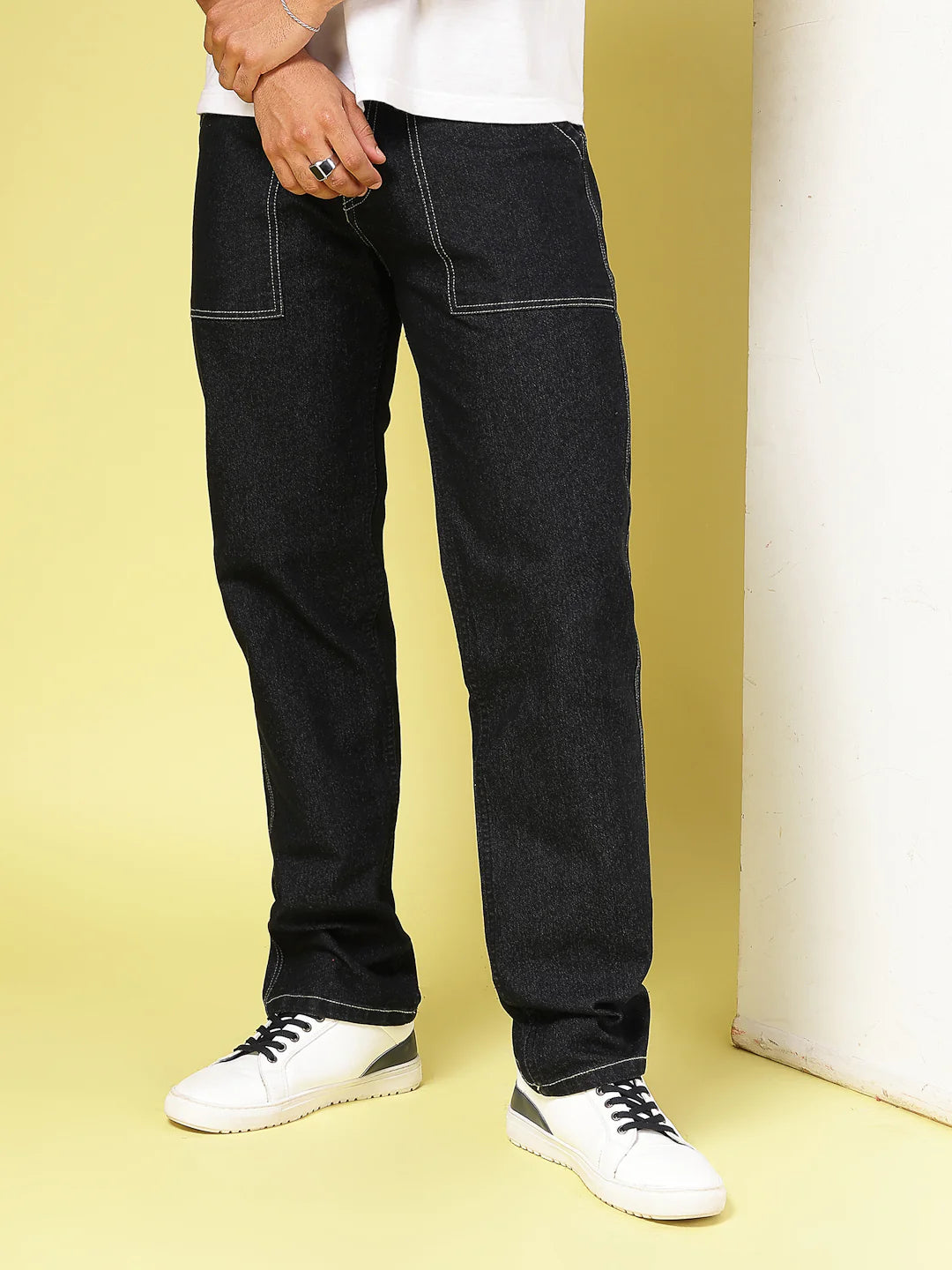 Men Modern Straight Fit Cotton Denim Jeans