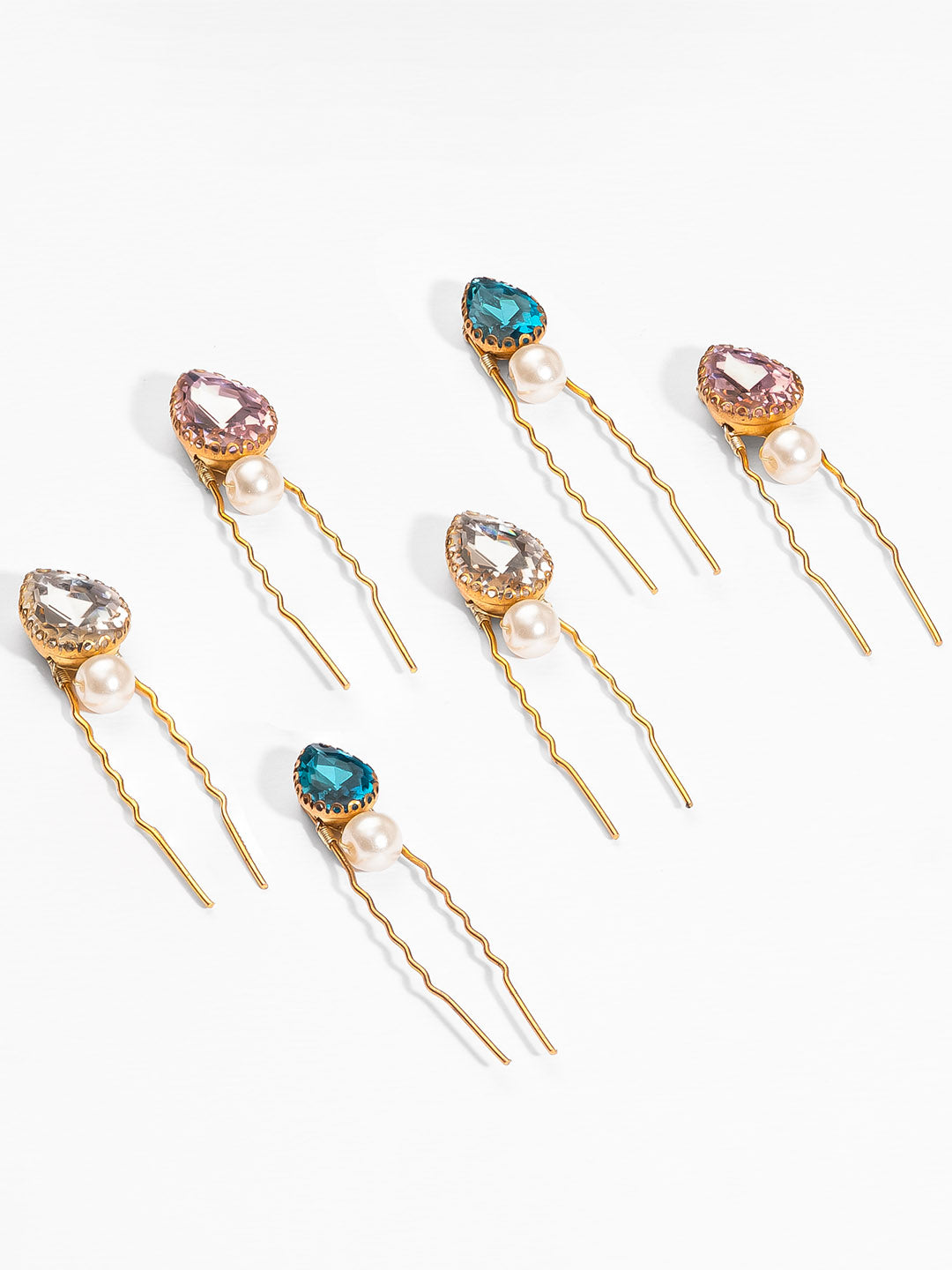 Multi Crystal Pins - Set of 6