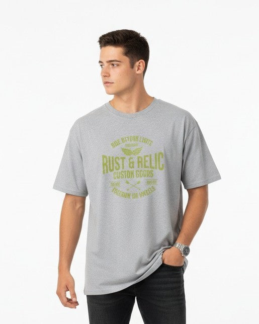 Men Oversized Cotton Printed T-Shirt